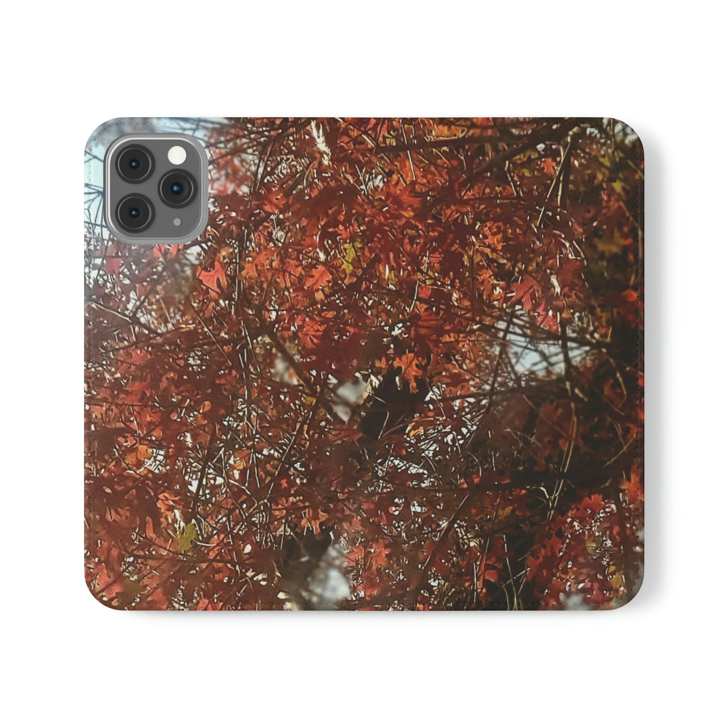 Red Autumn Leaves | Folio Phone Case | High Bloom Collection | Life By Ortavia