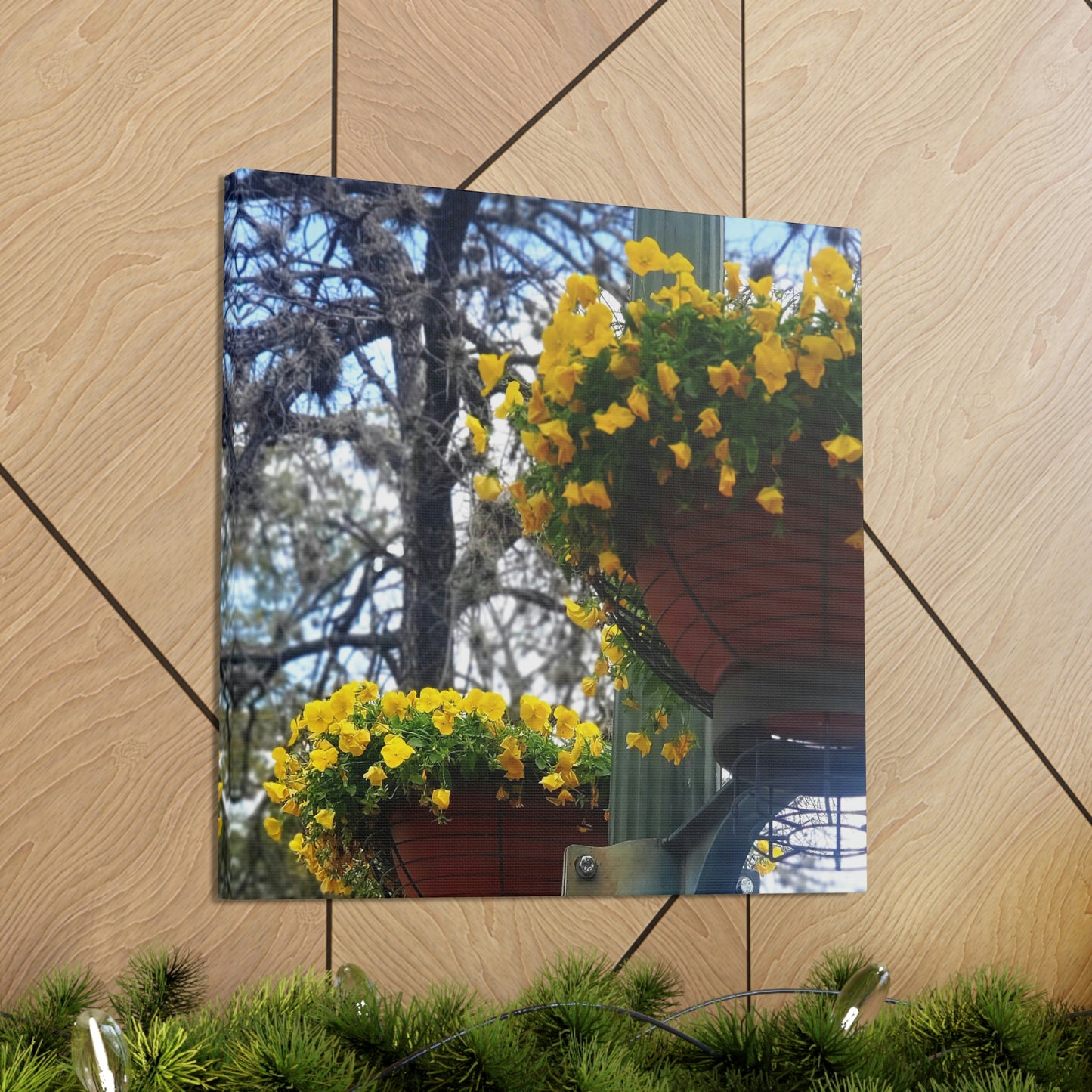 Yellow Pansies Downtown | Wall Art Canvas | High Bloom Collection | Life By Ortavia
