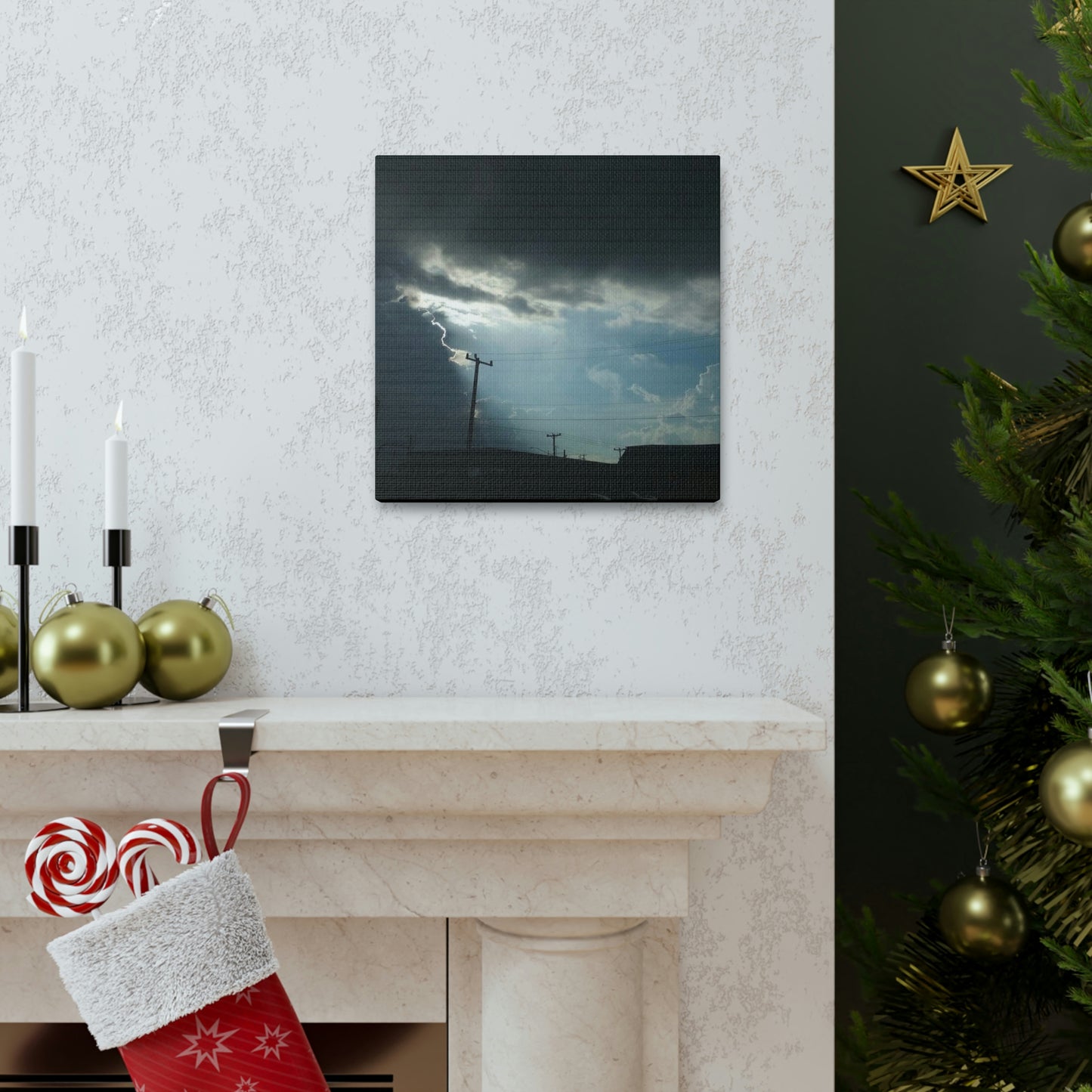 Sun Through Dark Clouds | Wall Art Canvas | Heavens Collection