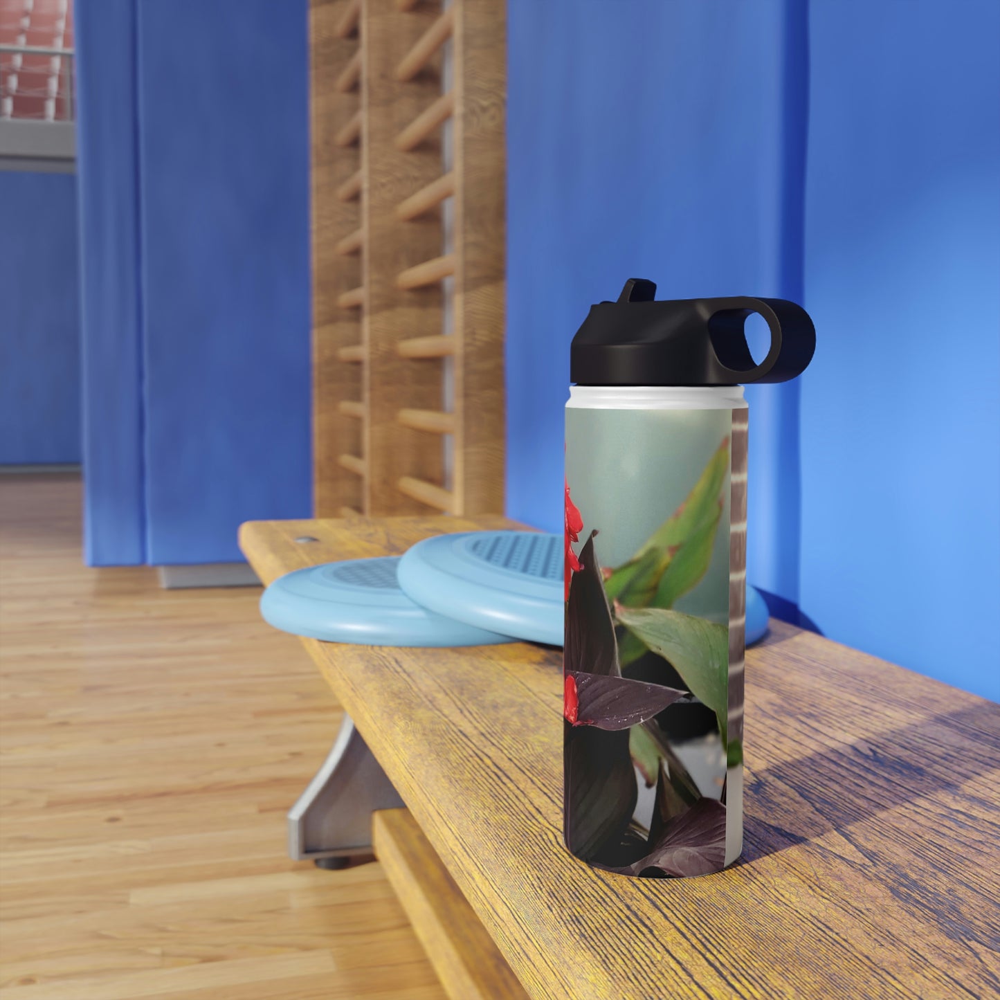 Red Canna | Stainless Steel Water Bottle, Standard Lid | High Bloom Collection | Life By Ortavia
