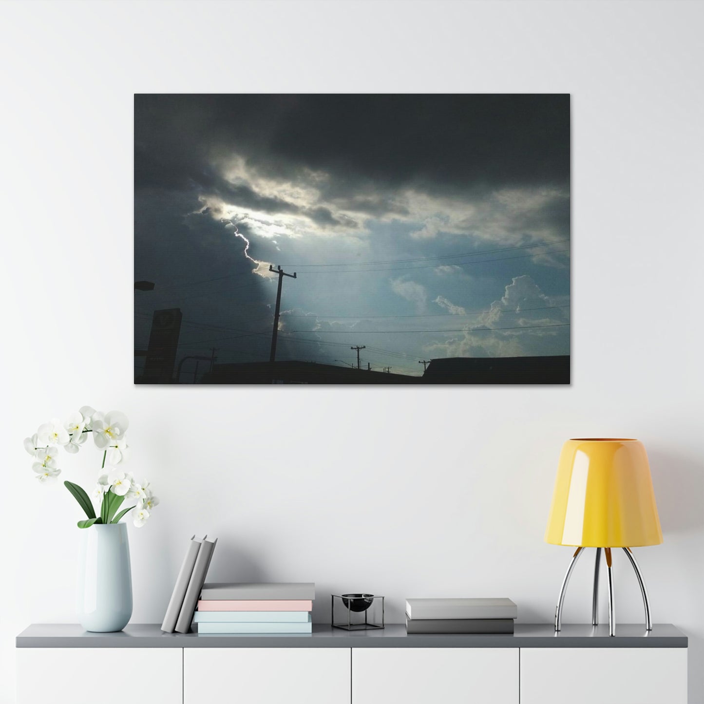 Sun Through Dark Clouds | Wall Art Canvas | Heavens Collection