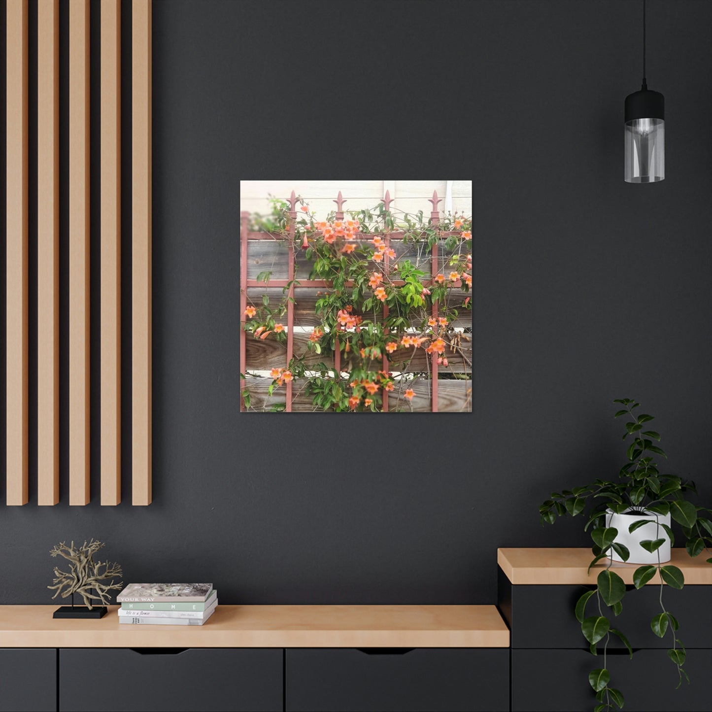 Flowers On A Rugged Fence | Wall Art Canvas | High Bloom Collection | Life By Ortavia