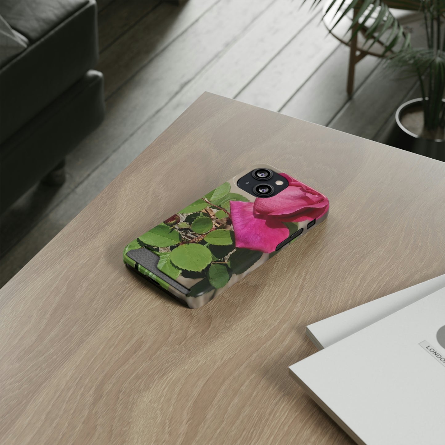 Dear Pink Rosa | Phone Case with Card Holder | High Bloom Collection | Life By Ortavia