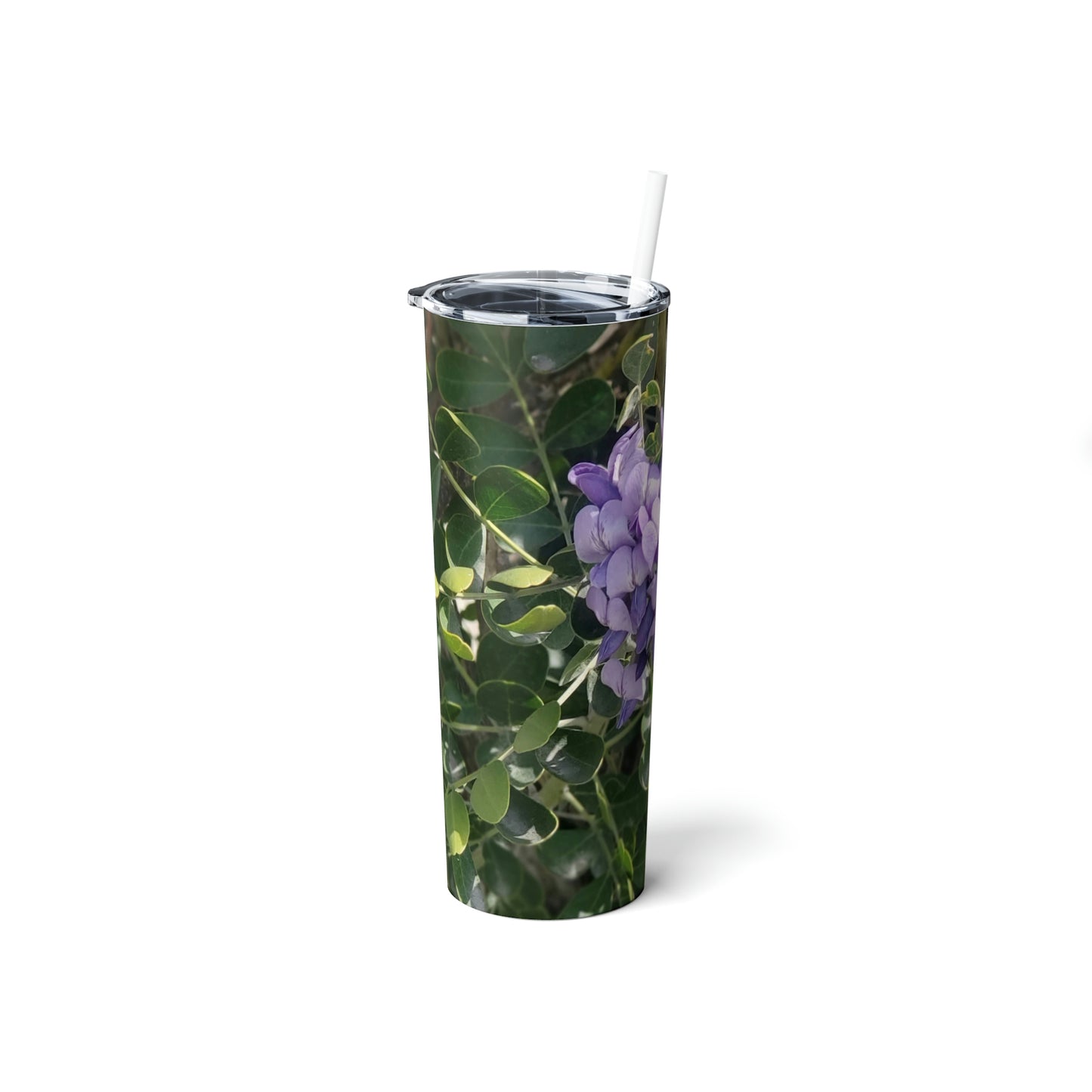 Purple Texas Mountain Laurel | Skinny Steel Tumbler with Straw 20oz