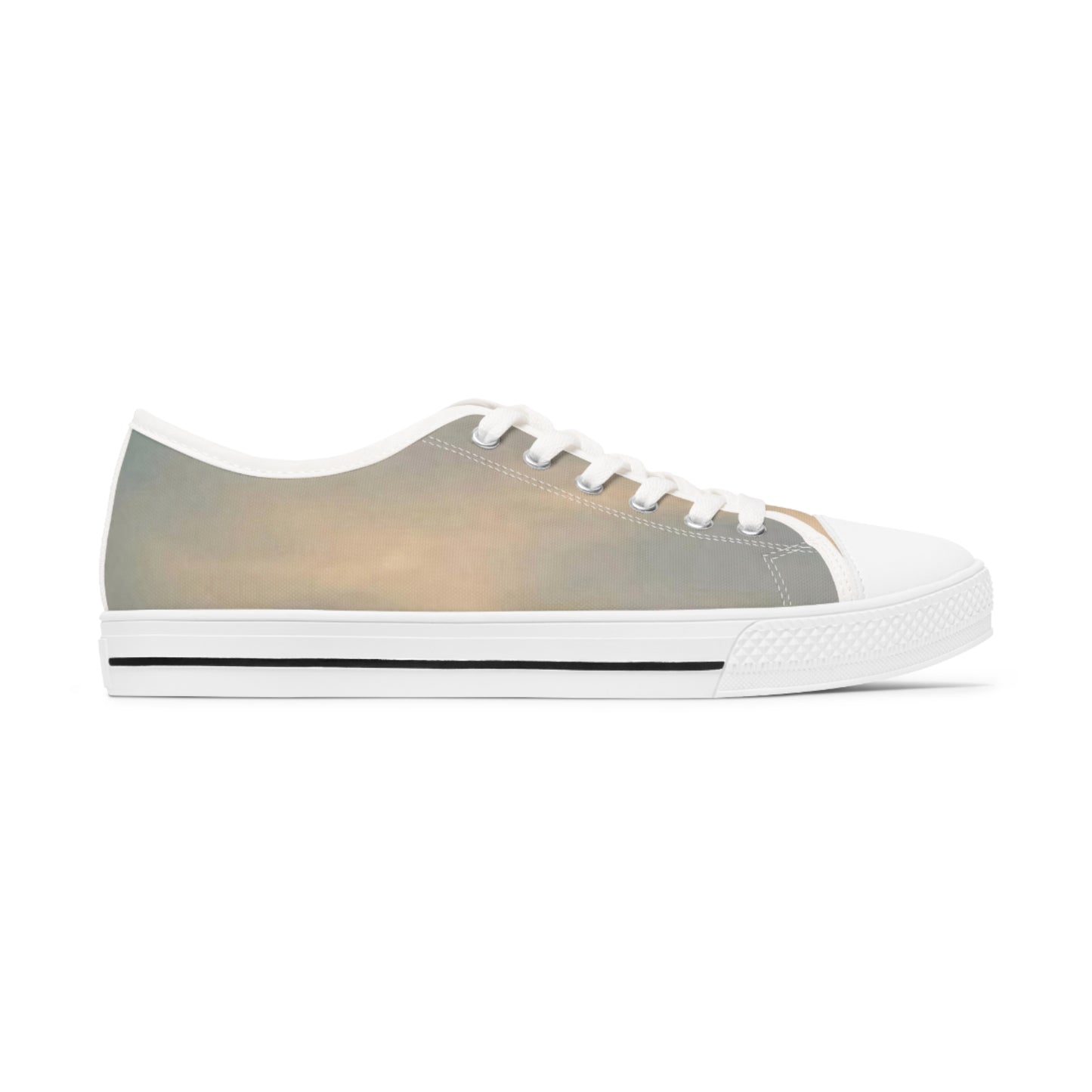 Women's Low Top Sneakers with Pink/Blue Multi-Colored Design