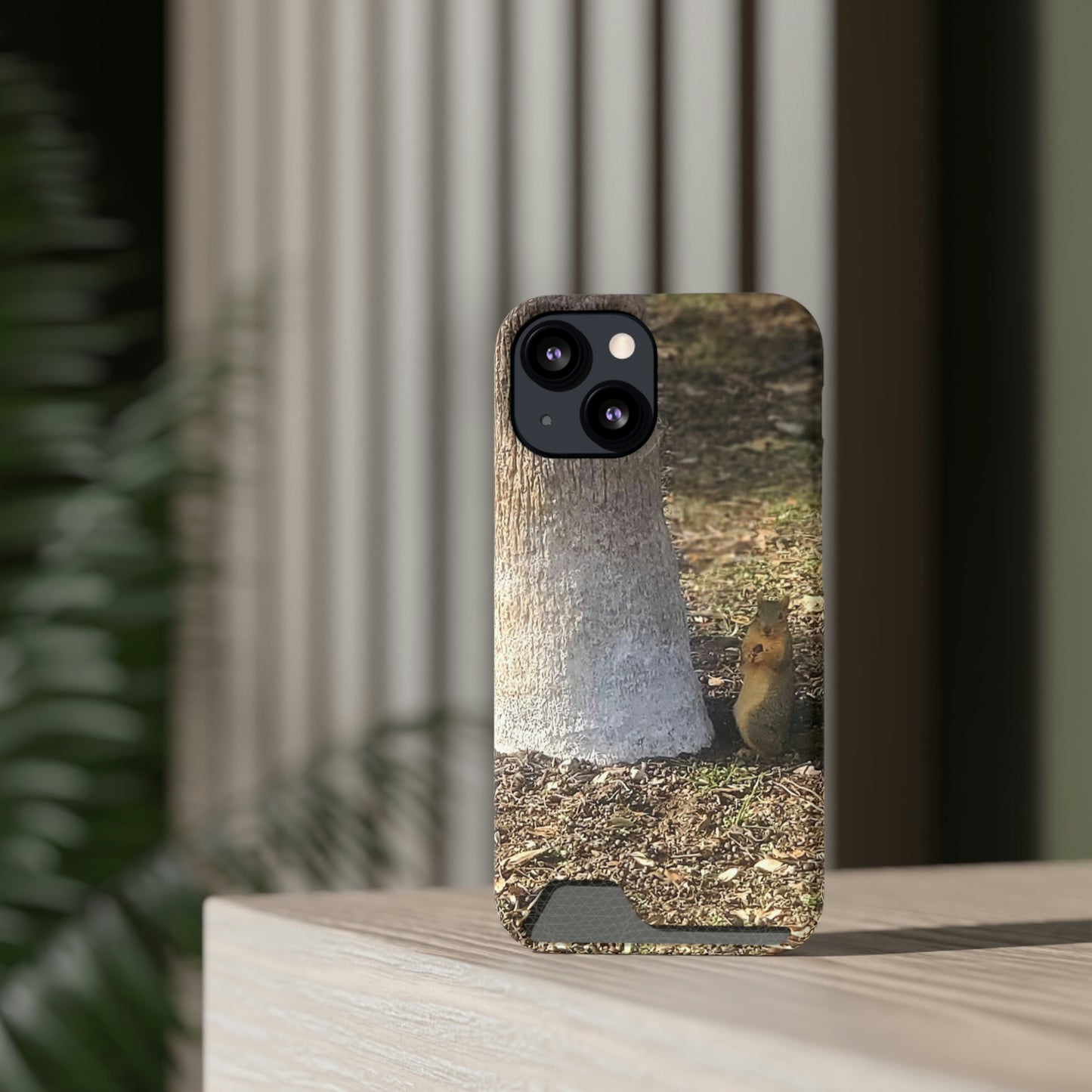 Squirrel and A Nut | Phone Case with Card Holder | Urban Geographic Collection | Life By Ortavia