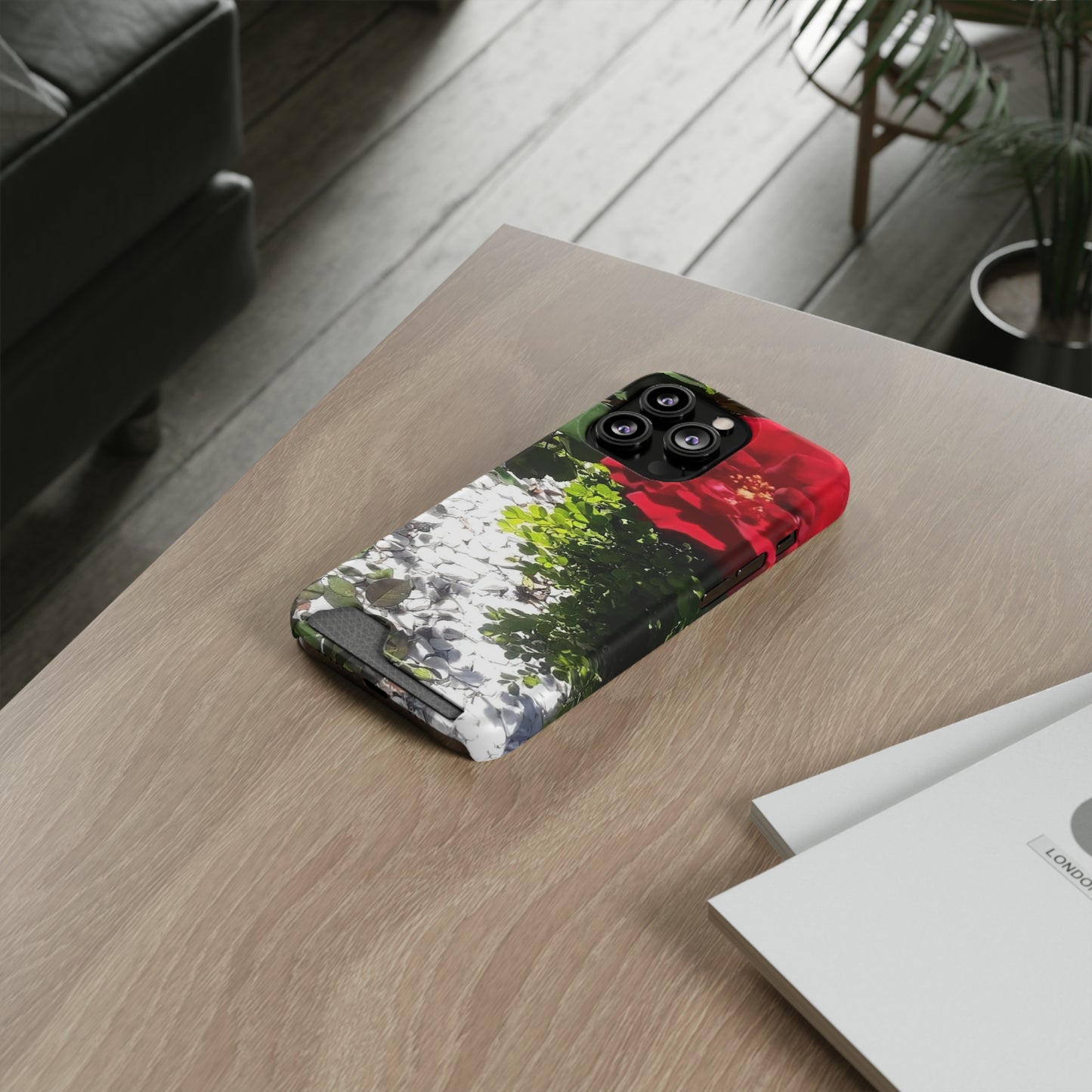 Europeana Red Rose | Phone Case with Card Holder | High Bloom Collection | Life By Ortavia