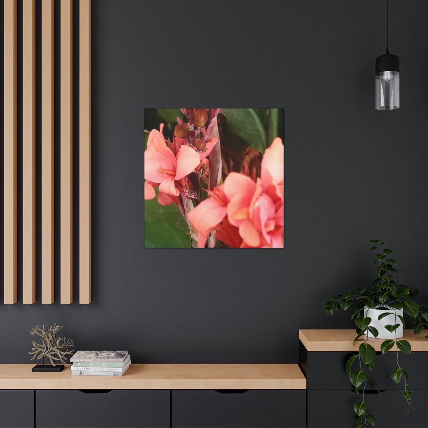 Art Prints & Wall Art, Canvas Gallery with Pink Canna Flower