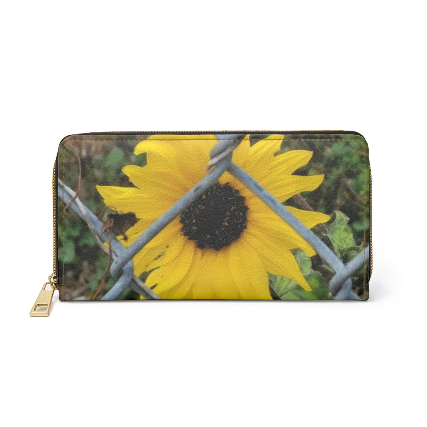 Sunflower Behind A Fence | High Bloom Collection | Zipper Wallet | Life By Ortavia