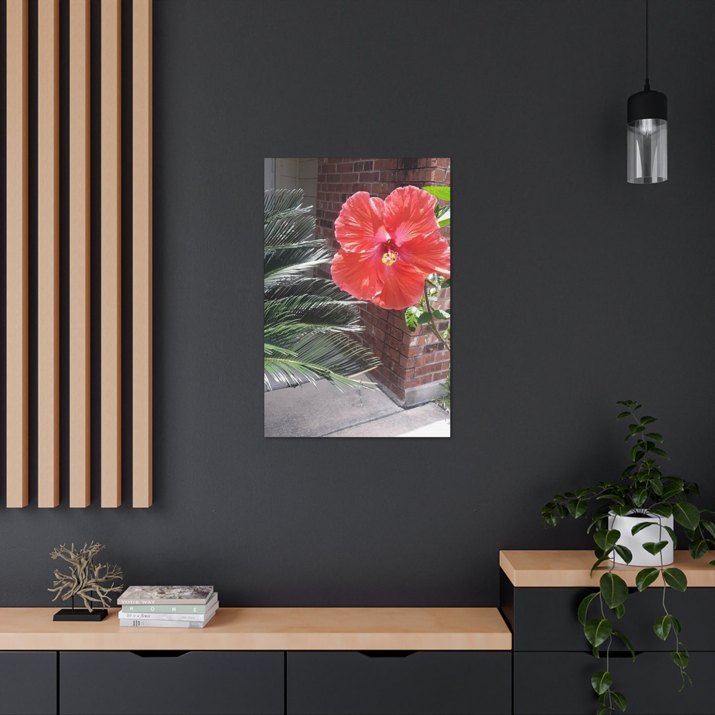 Art Prints & Wall Art, Gallery Canvas with Peach Hibiscus Flower