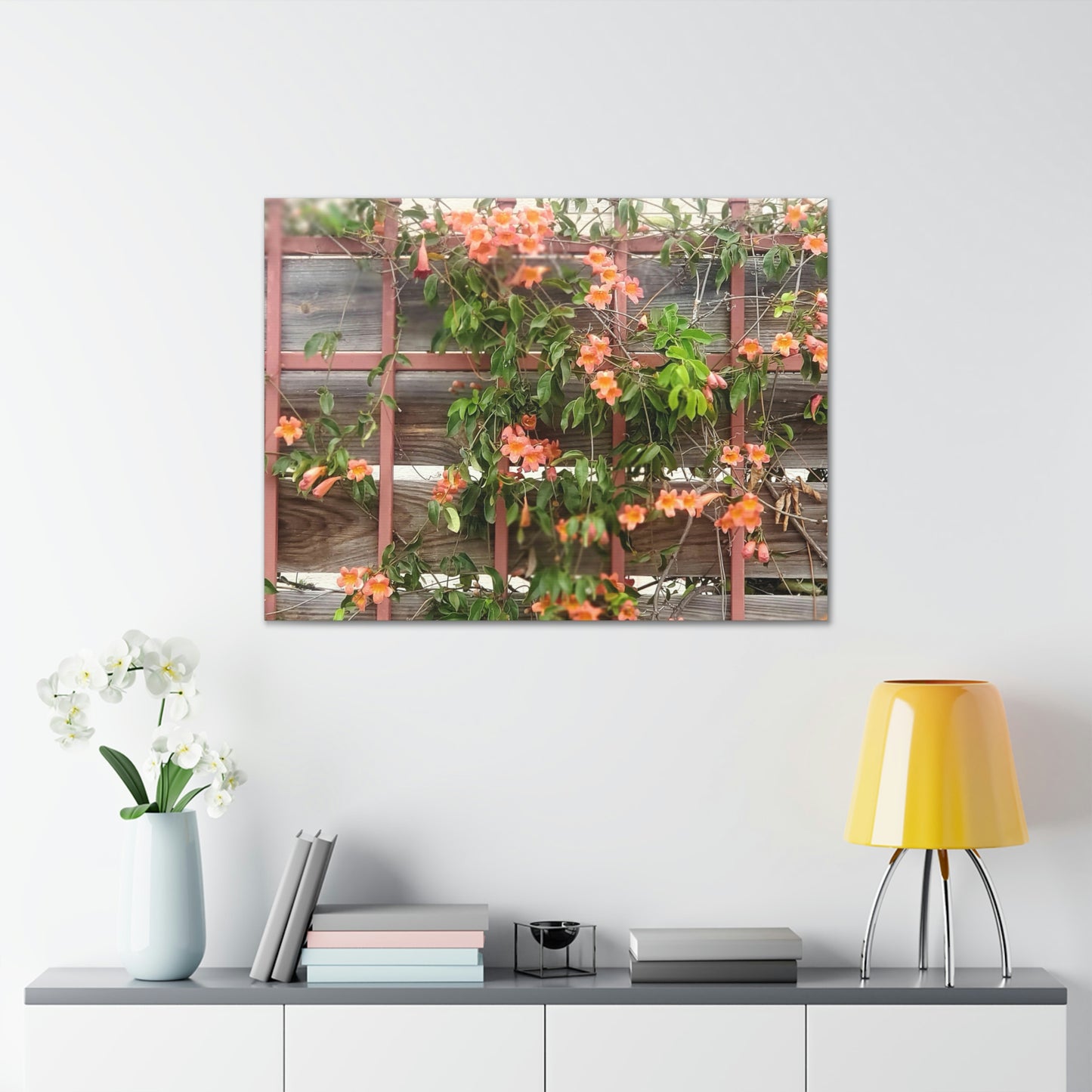 Flowers On A Rugged Fence | Wall Art Canvas | High Bloom Collection | Life By Ortavia