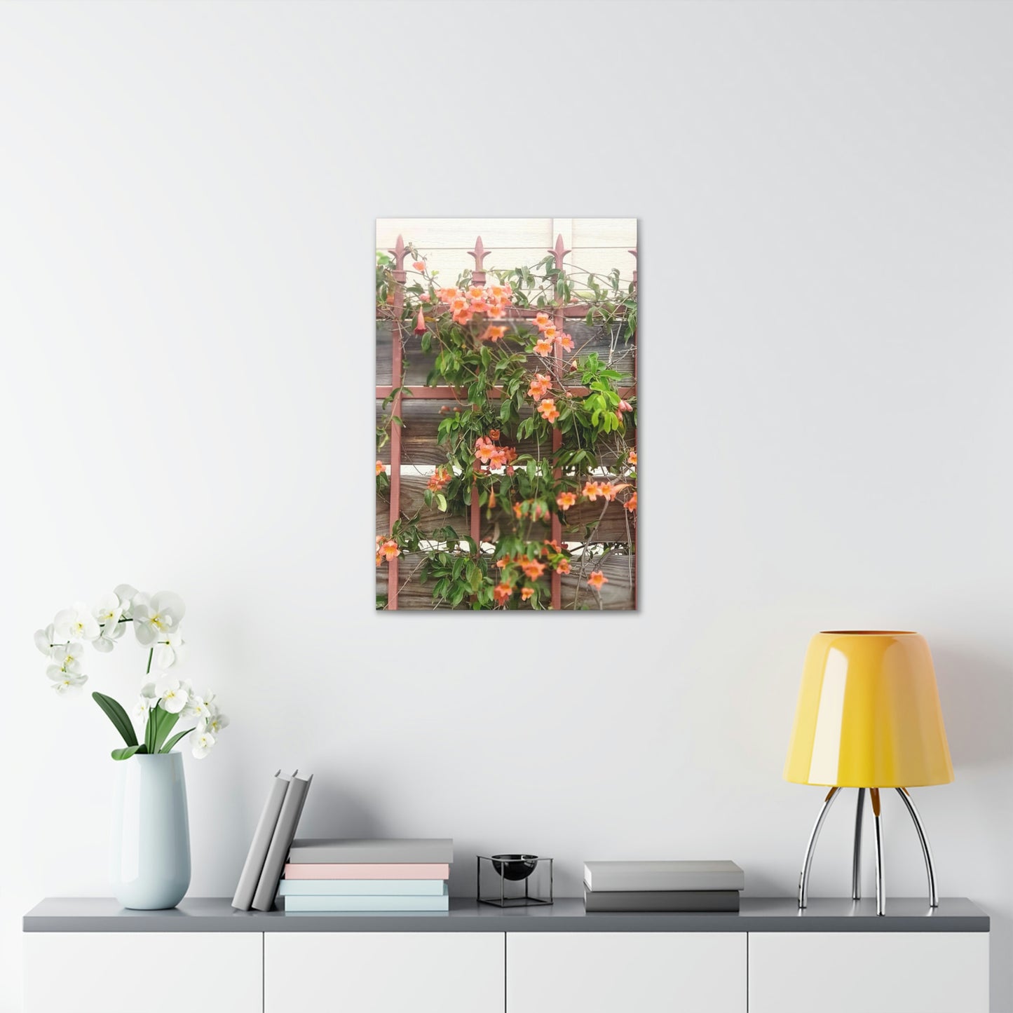 Flowers On A Rugged Fence | Wall Art Canvas | High Bloom Collection | Life By Ortavia