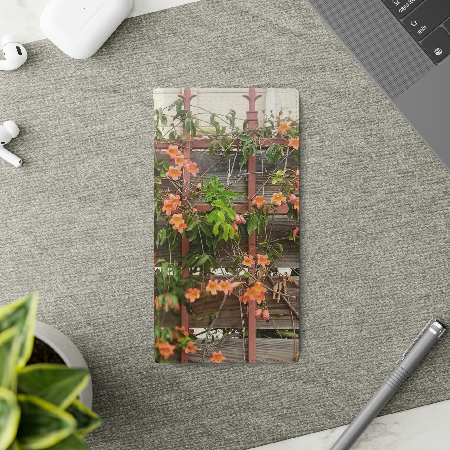 Flowers On A Rugged Fence | Folio Phone Case | High Bloom Collection | Life By Ortavia