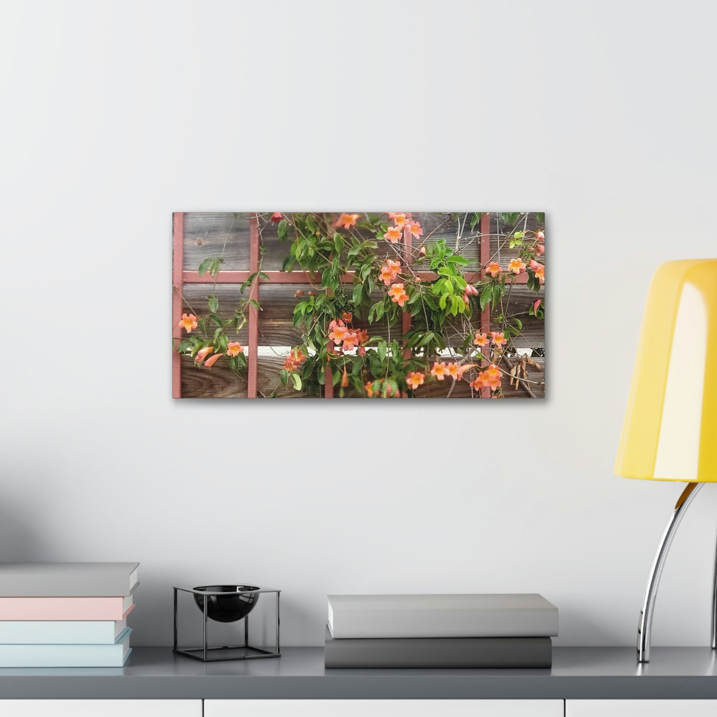 Flowers On A Rugged Fence | Wall Art Canvas | High Bloom Collection | Life By Ortavia