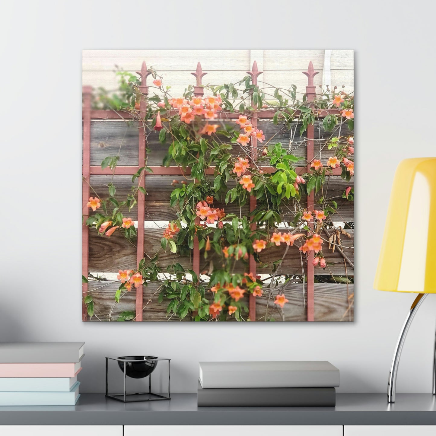Flowers On A Rugged Fence | Wall Art Canvas | High Bloom Collection | Life By Ortavia