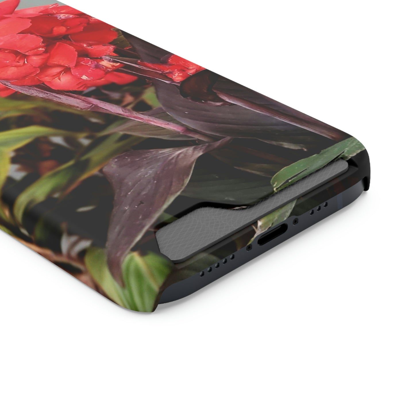 Red Canna | Phone Case With Card Holder | High Bloom Collection | Life By Ortavia
