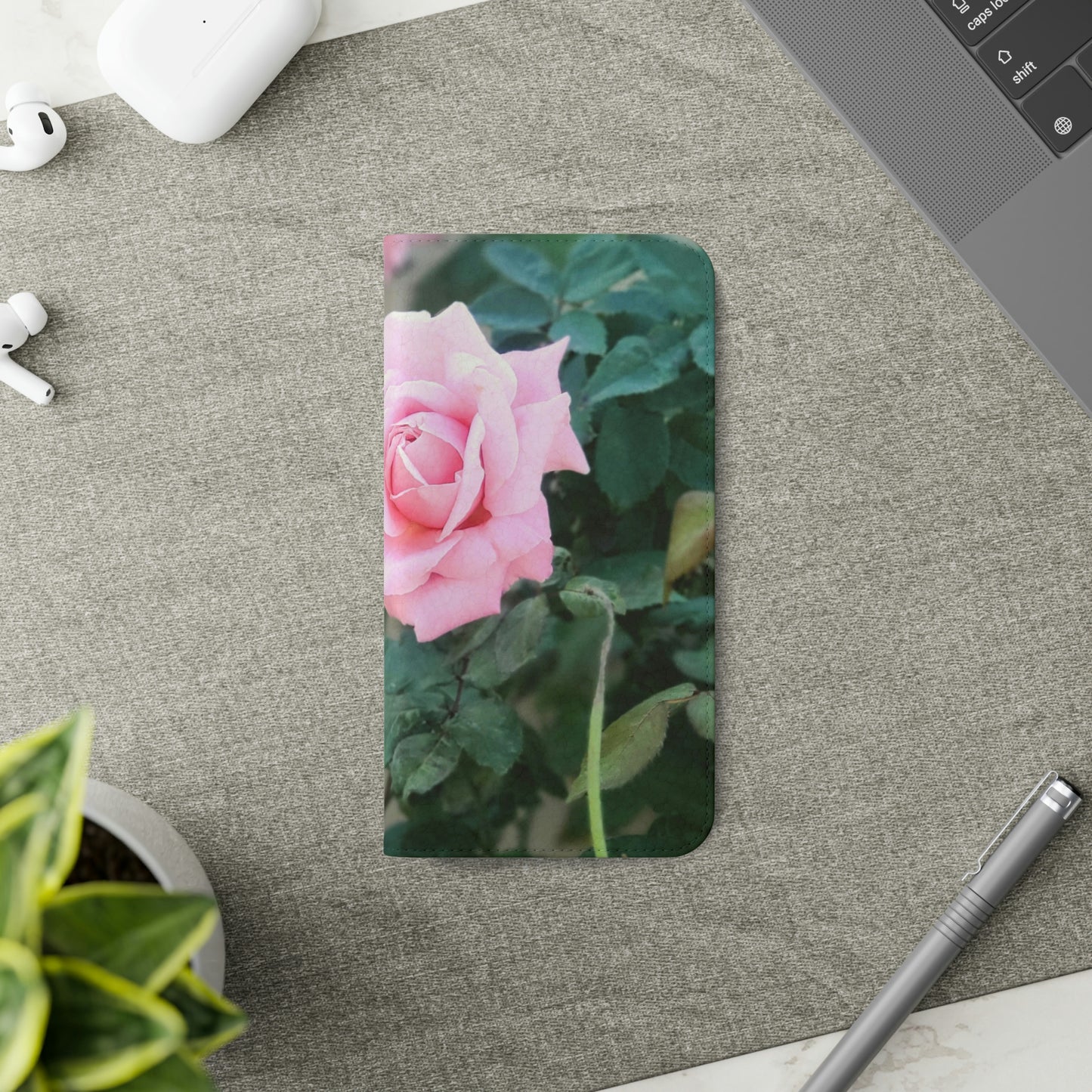 Focus on A Pink Rose | Folio Phone Case | High Bloom Collection | Life By Ortavia