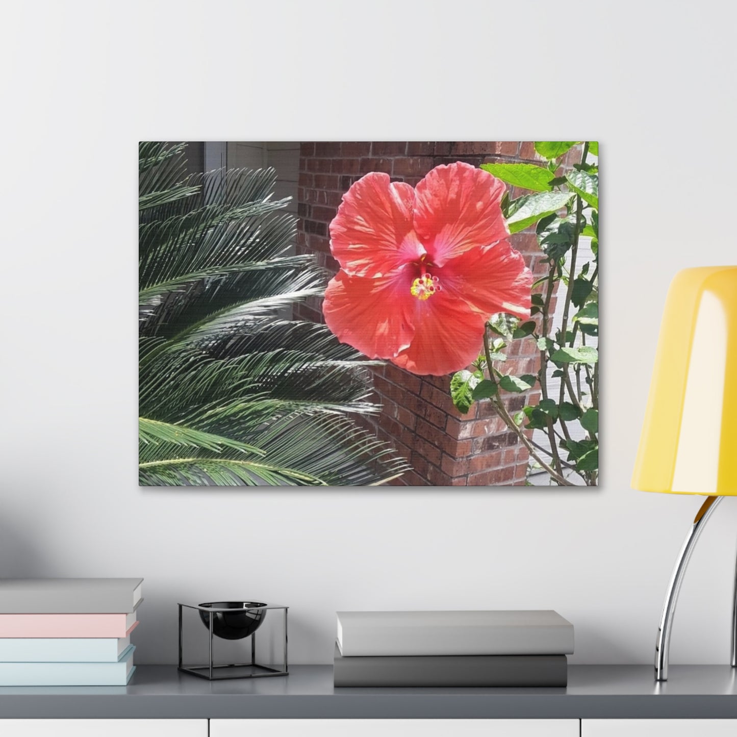Art Prints & Wall Art, Gallery Canvas with Peach Hibiscus Flower