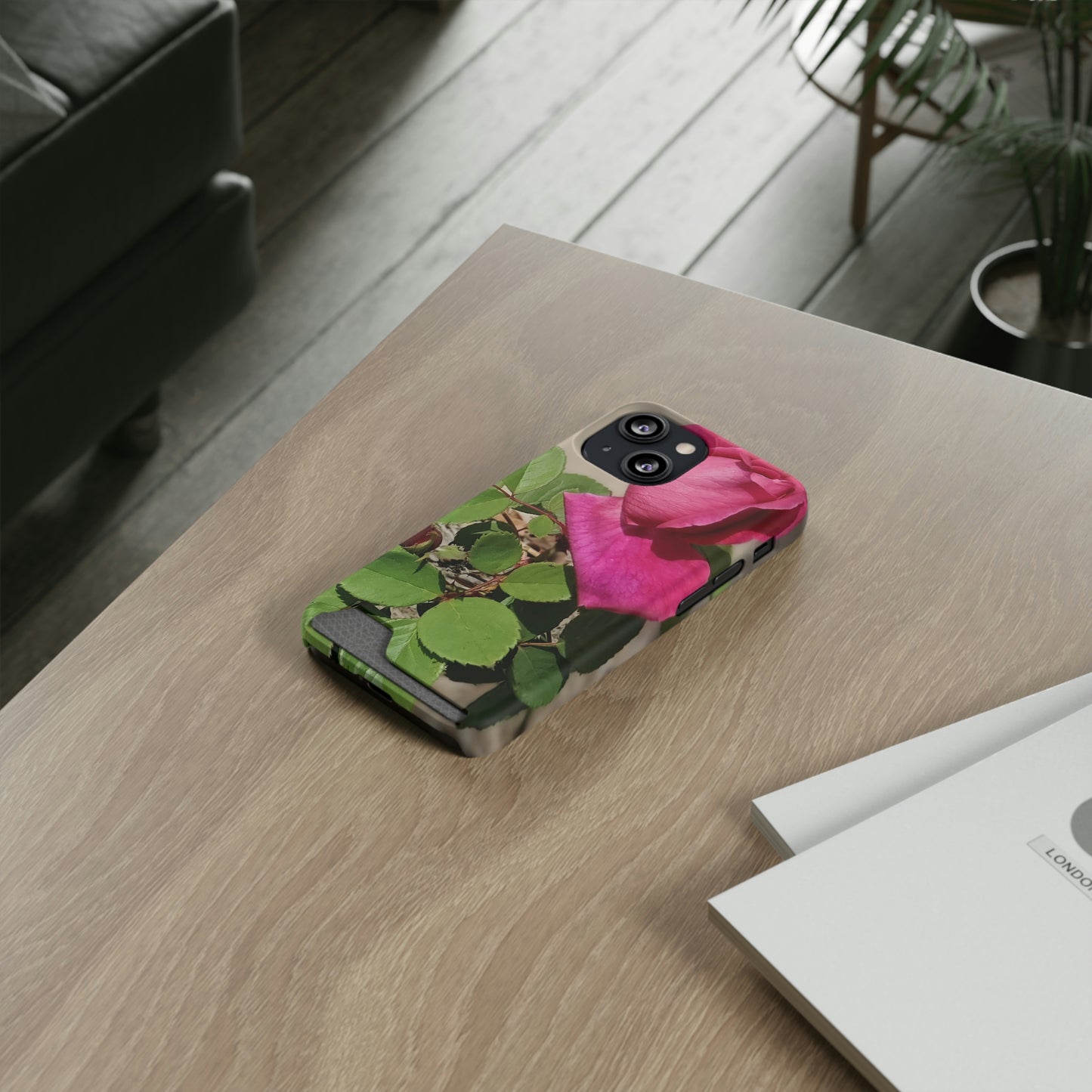 Dear Pink Rosa | Phone Case with Card Holder | High Bloom Collection | Life By Ortavia