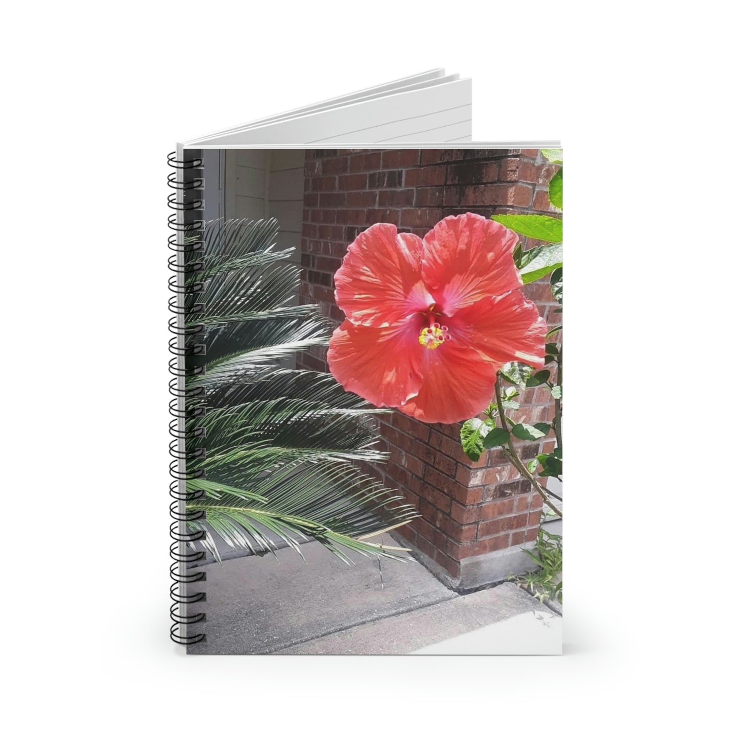 Peach Hibiscus | Spiral Notebook 118 pg Ruled | High Bloom Collection | Life By Ortavia
