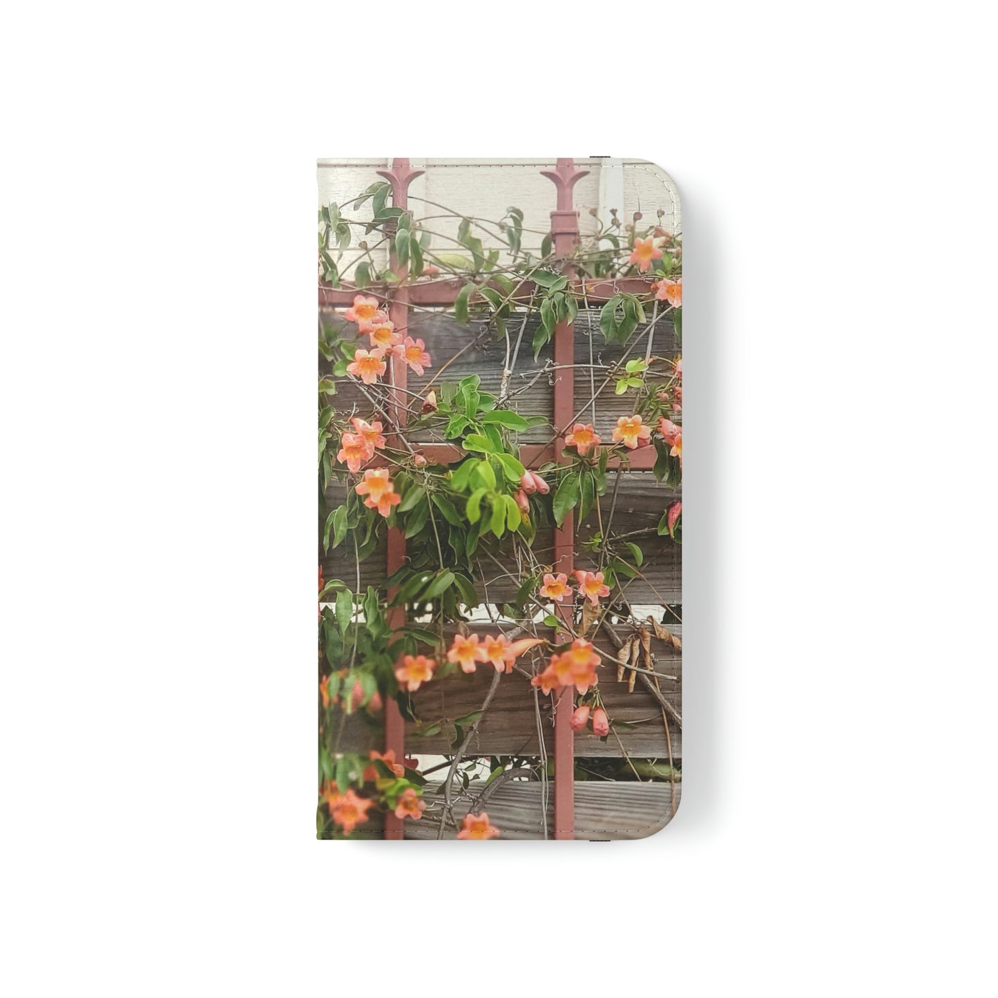 Flowers On A Rugged Fence | Folio Phone Case | High Bloom Collection | Life By Ortavia