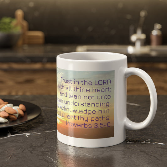 Trust in the Lord Proverbs 3:5-6 | Ceramic Mug 11oz | Morning Reminders Collection | Life By Ortavia