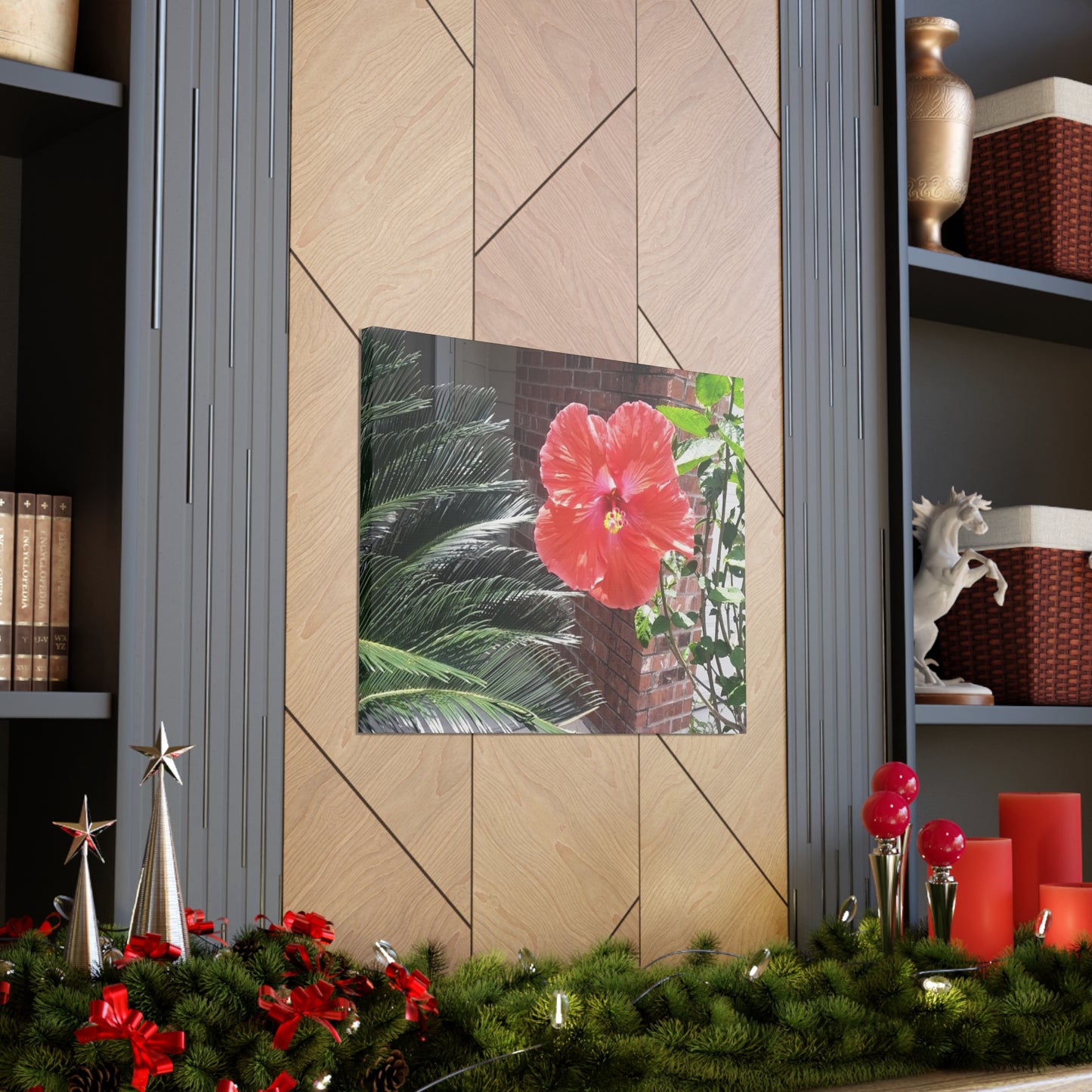 Art Prints & Wall Art, Gallery Canvas with Peach Hibiscus Flower