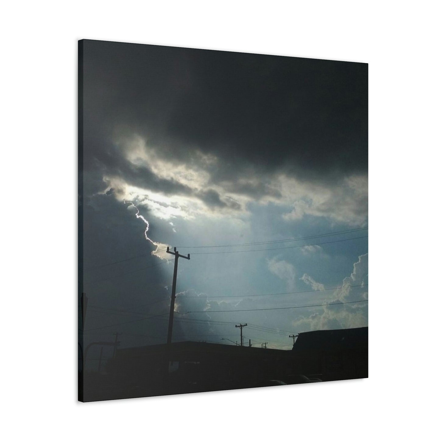 Sun Through Dark Clouds | Wall Art Canvas | Heavens Collection