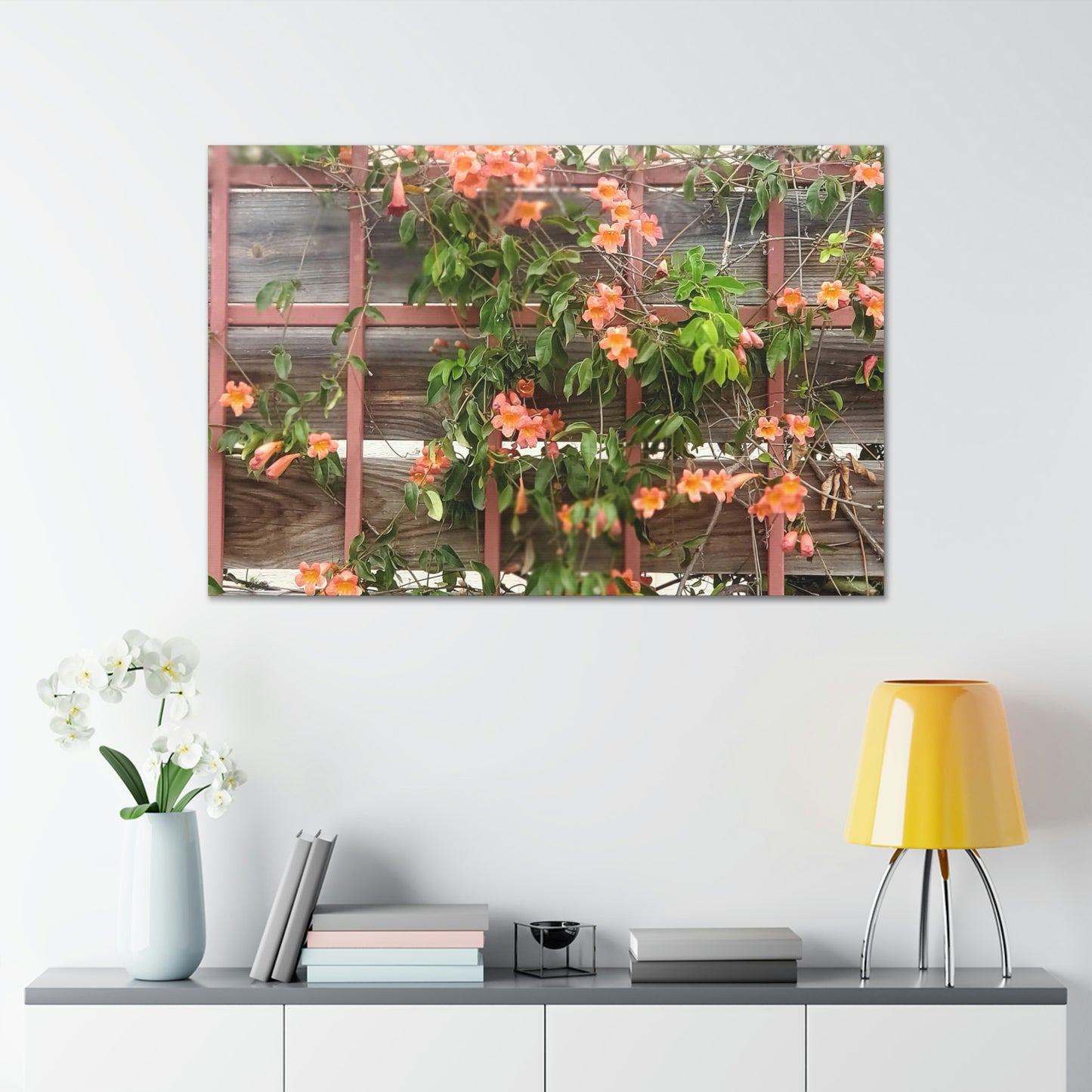 Flowers On A Rugged Fence | Wall Art Canvas | High Bloom Collection | Life By Ortavia