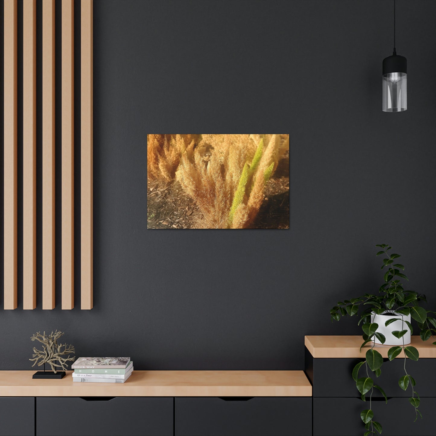 Golden Foxtail Fern | Wall Art Canvas | High Bloom Collection | Life By Ortavia