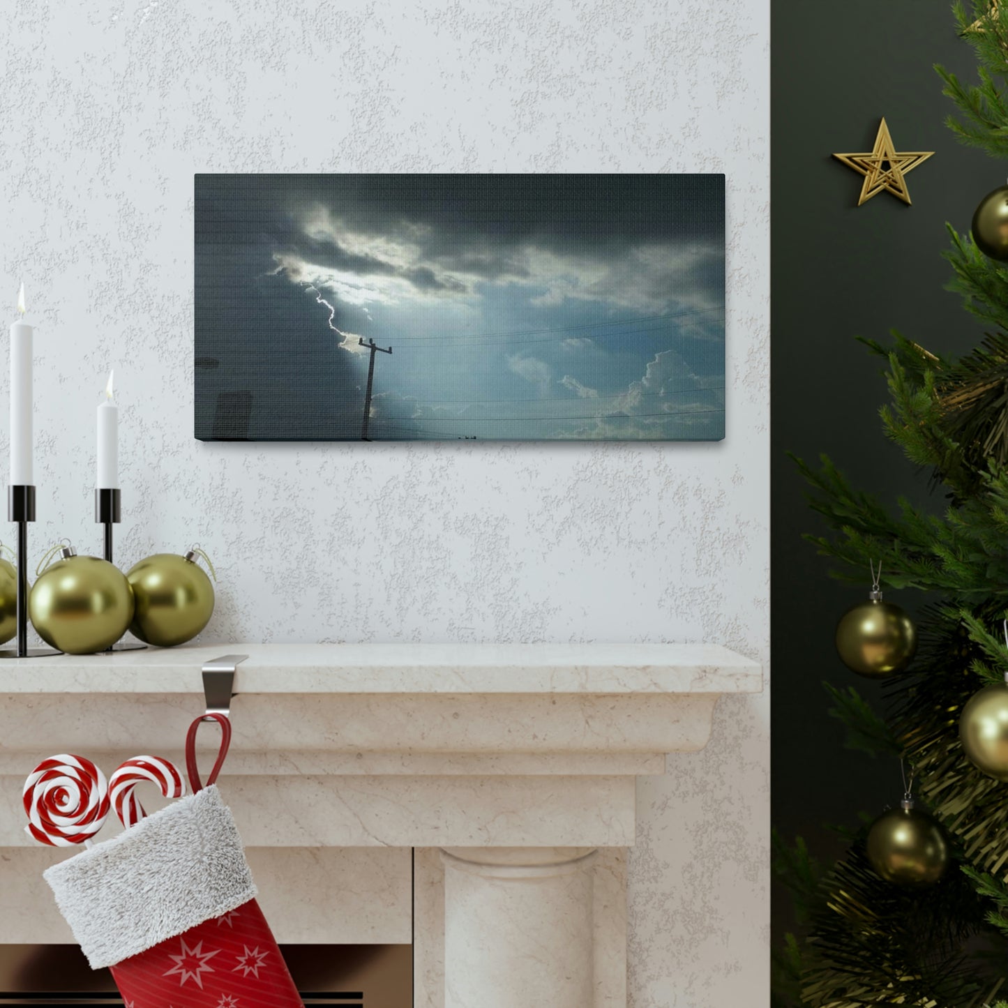 Sun Through Dark Clouds | Wall Art Canvas | Heavens Collection