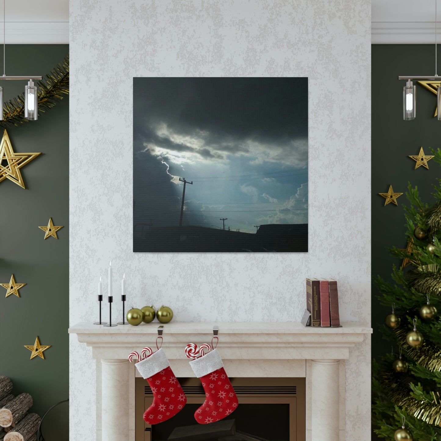 Sun Through Dark Clouds | Wall Art Canvas | Heavens Collection