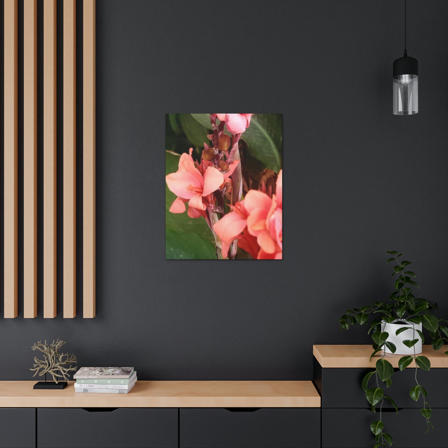 Art Prints & Wall Art, Canvas Gallery with Pink Canna Flower