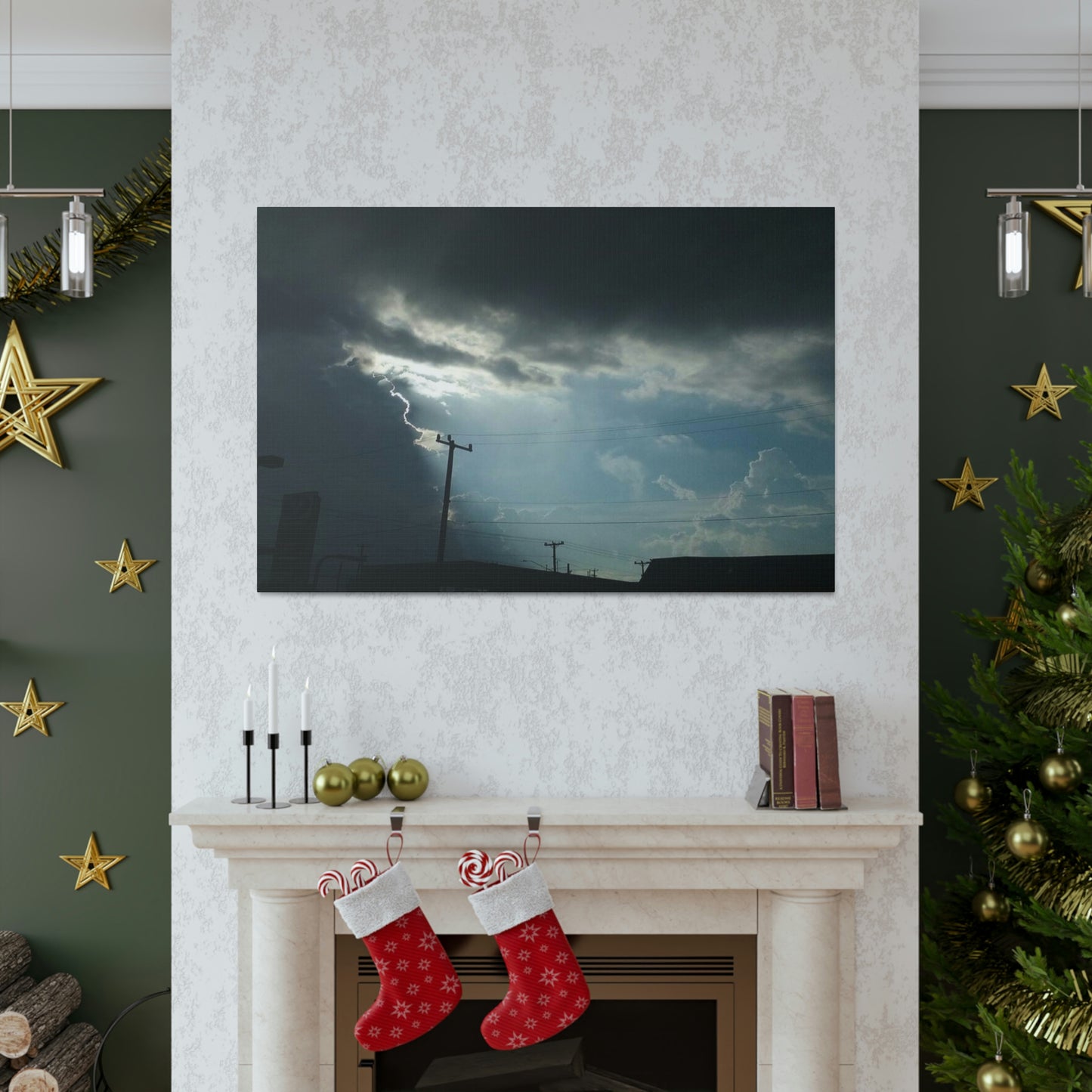 Sun Through Dark Clouds | Wall Art Canvas | Heavens Collection