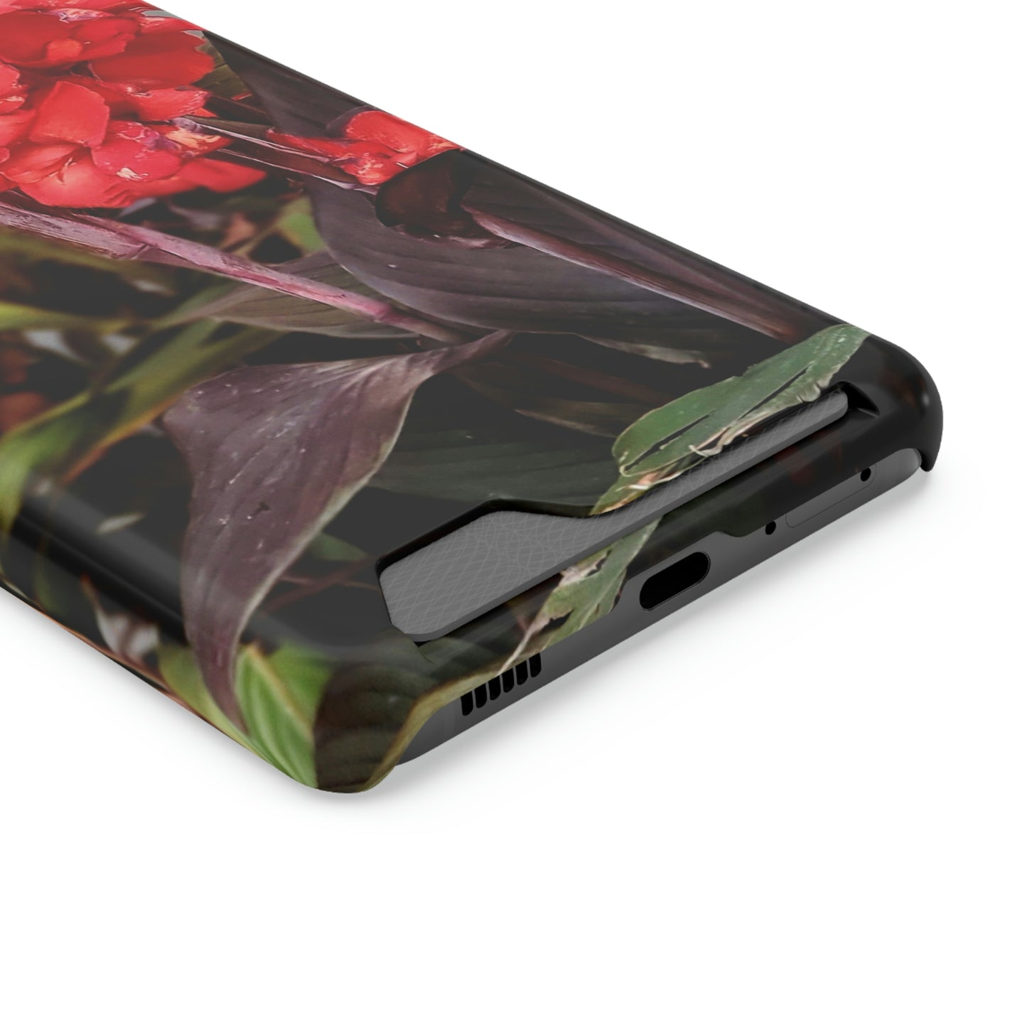 Red Canna | Phone Case With Card Holder | High Bloom Collection | Life By Ortavia