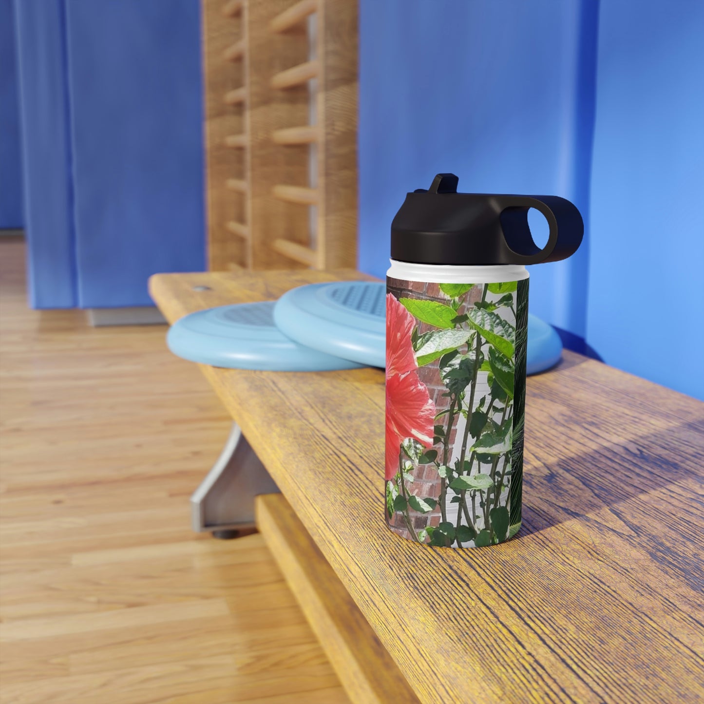 Peach Hibiscus | Stainless Steel Water Bottle, Standard Lid | High Bloom Collection | Life By Ortavia