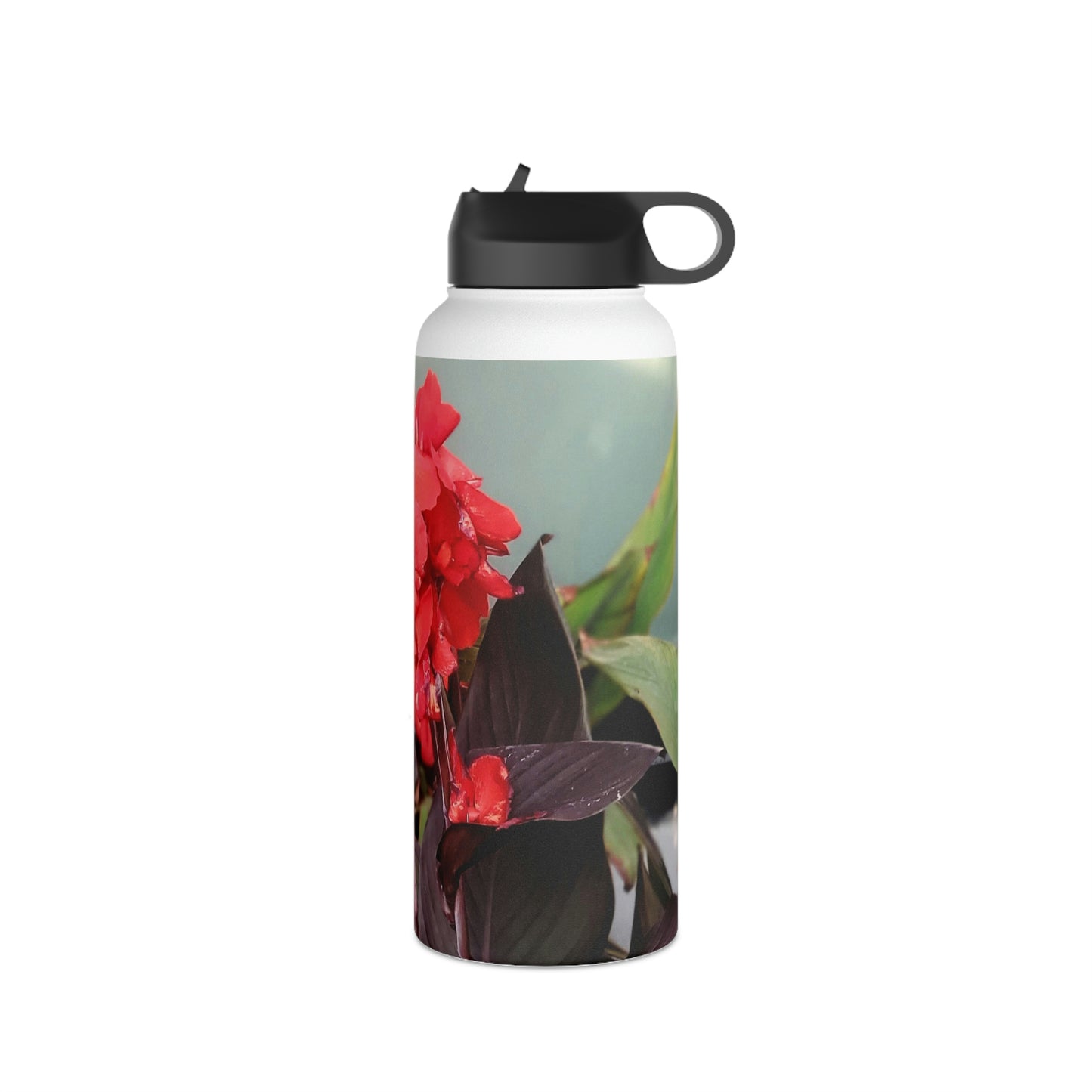 Red Canna | Stainless Steel Water Bottle, Standard Lid | High Bloom Collection | Life By Ortavia