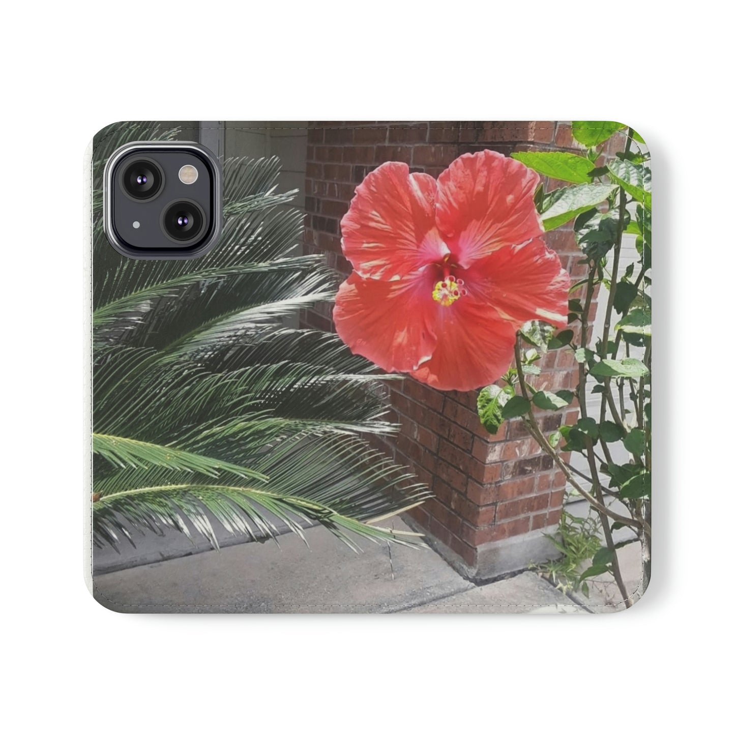 Peach Hibiscus | Folio Phone Case | High Bloom Collection | Life By Ortavia