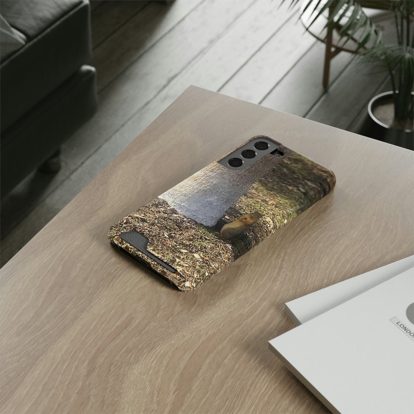 Squirrel and A Nut | Phone Case with Card Holder | Urban Geographic Collection | Life By Ortavia