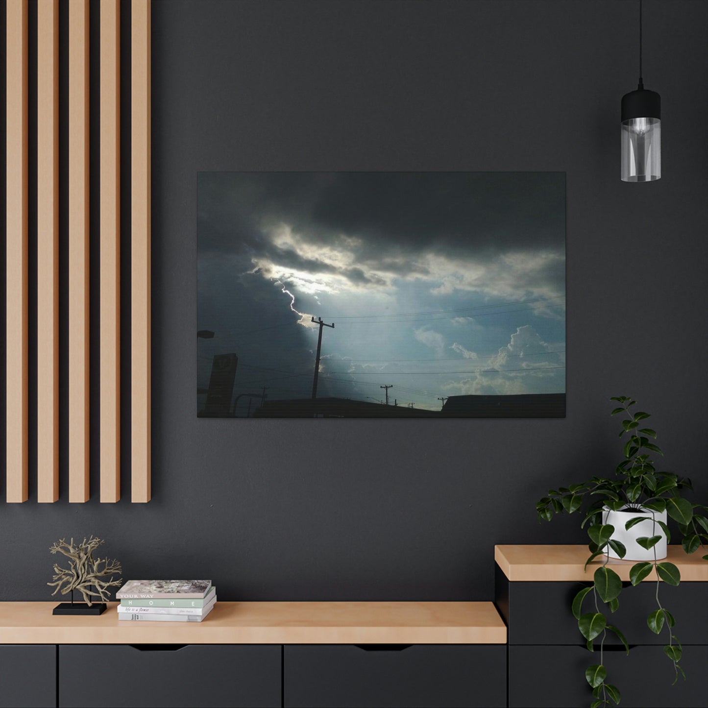 Sun Through Dark Clouds | Wall Art Canvas | Heavens Collection
