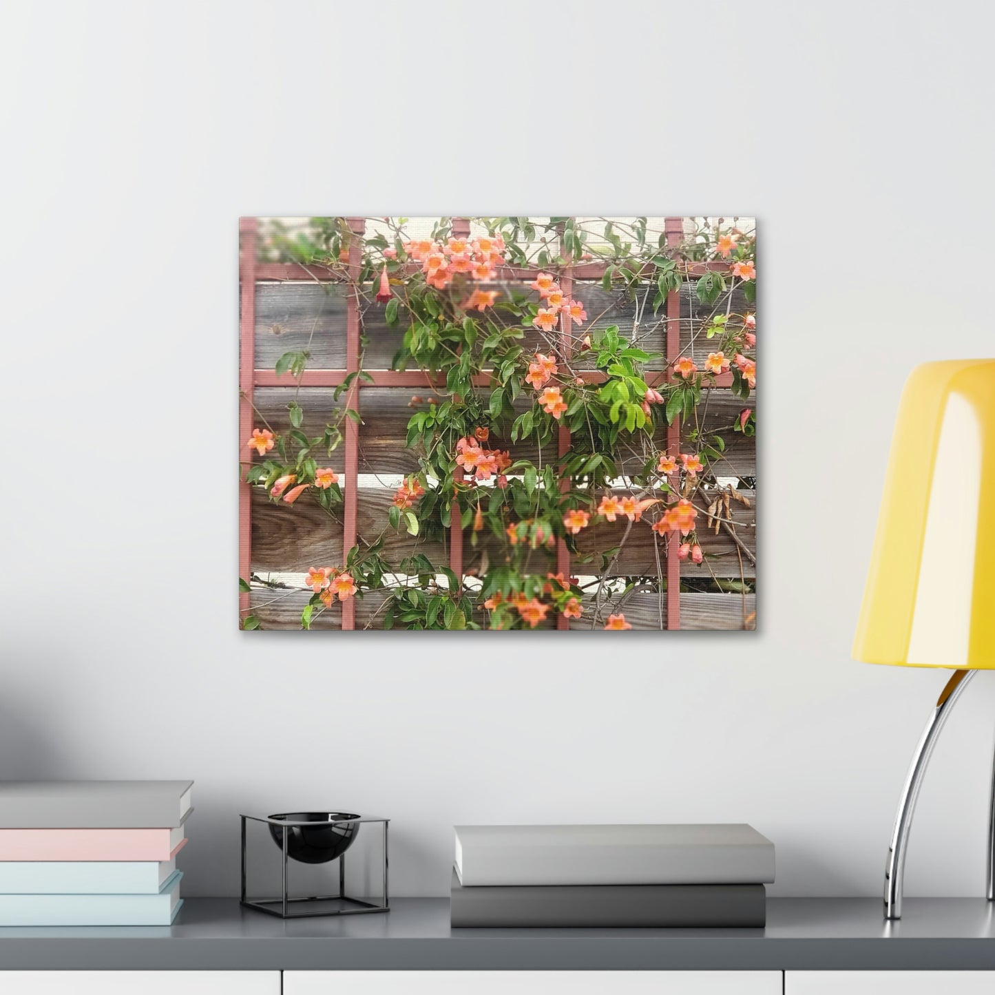 Flowers On A Rugged Fence | Wall Art Canvas | High Bloom Collection | Life By Ortavia