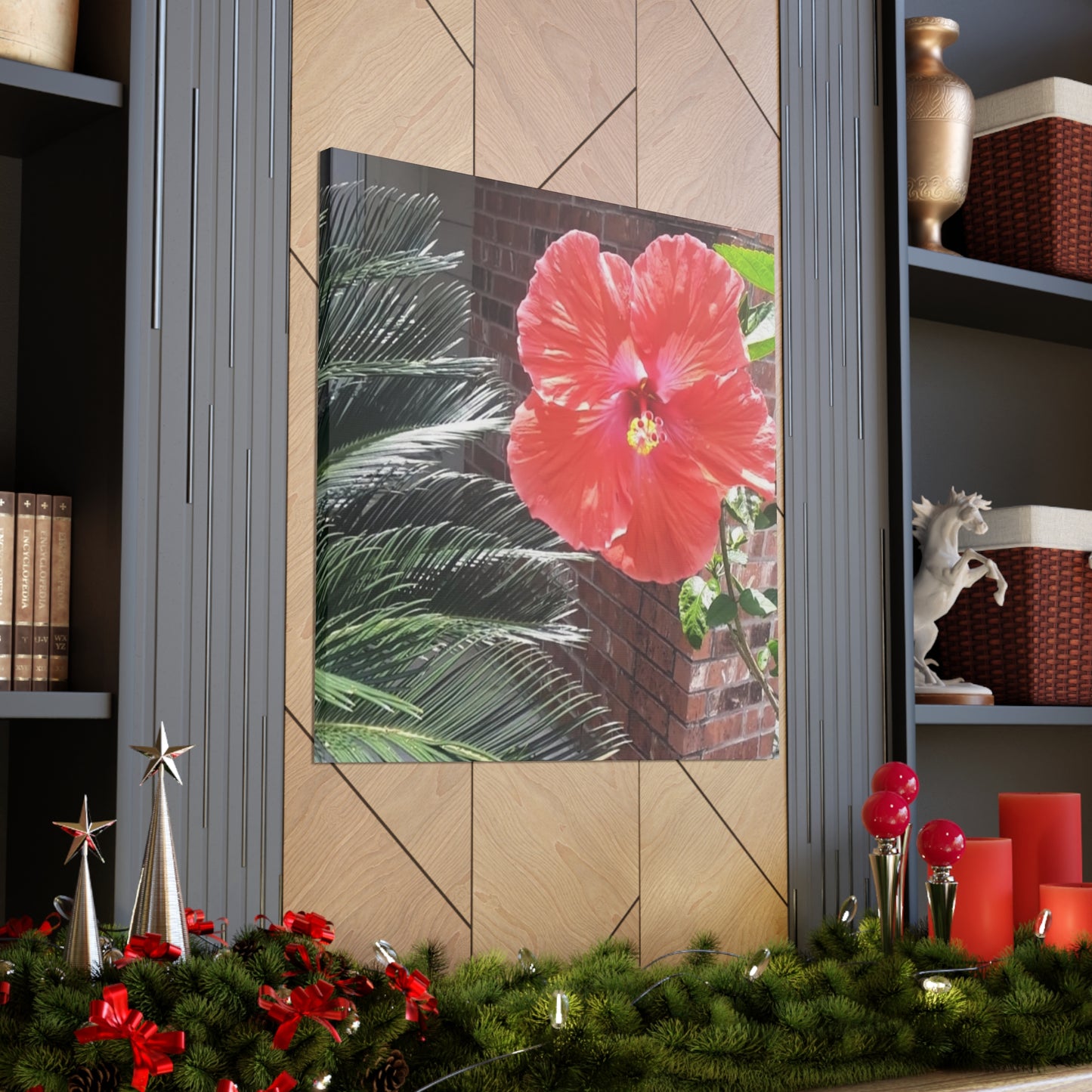 Art Prints & Wall Art, Gallery Canvas with Peach Hibiscus Flower
