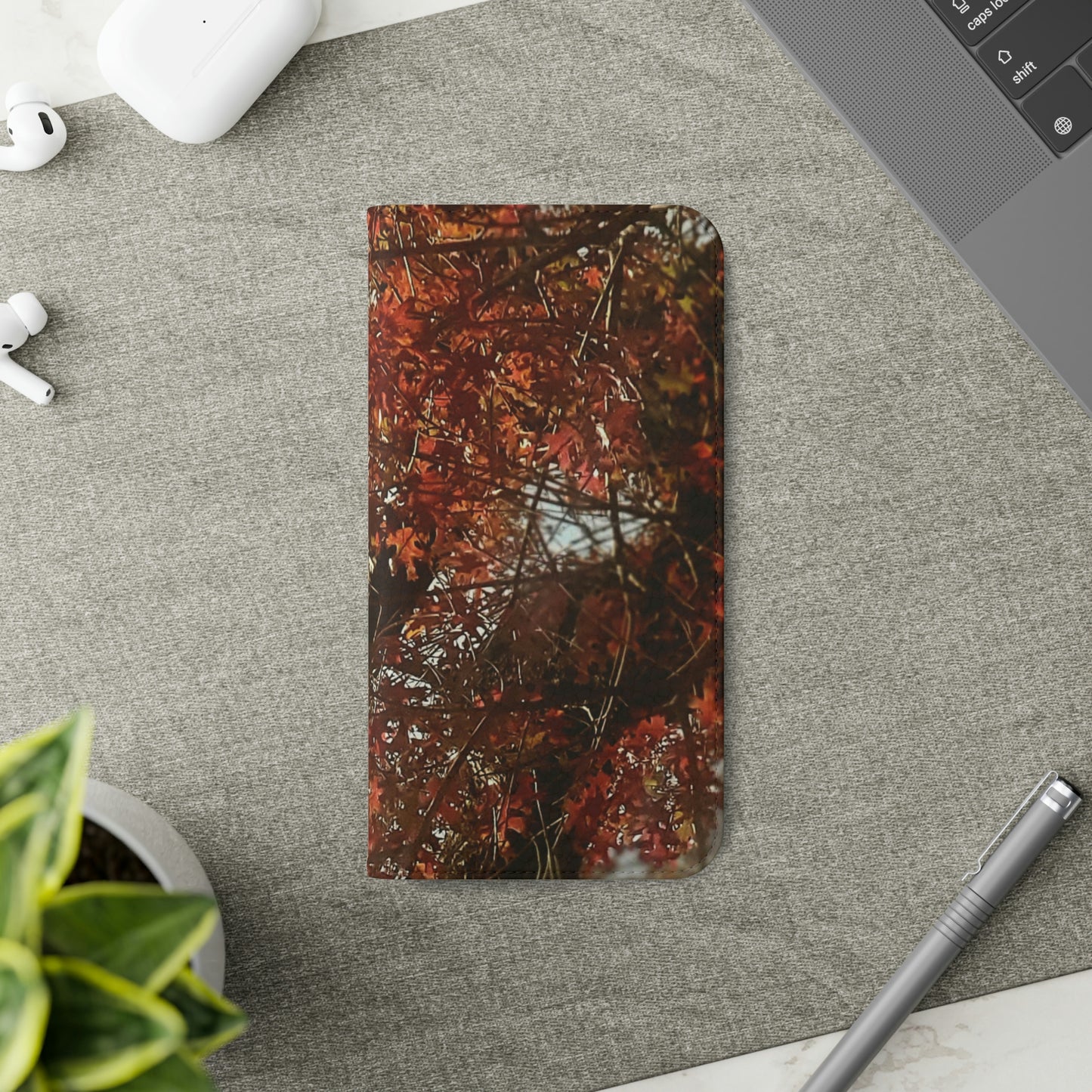 Red Autumn Leaves | Folio Phone Case | High Bloom Collection | Life By Ortavia
