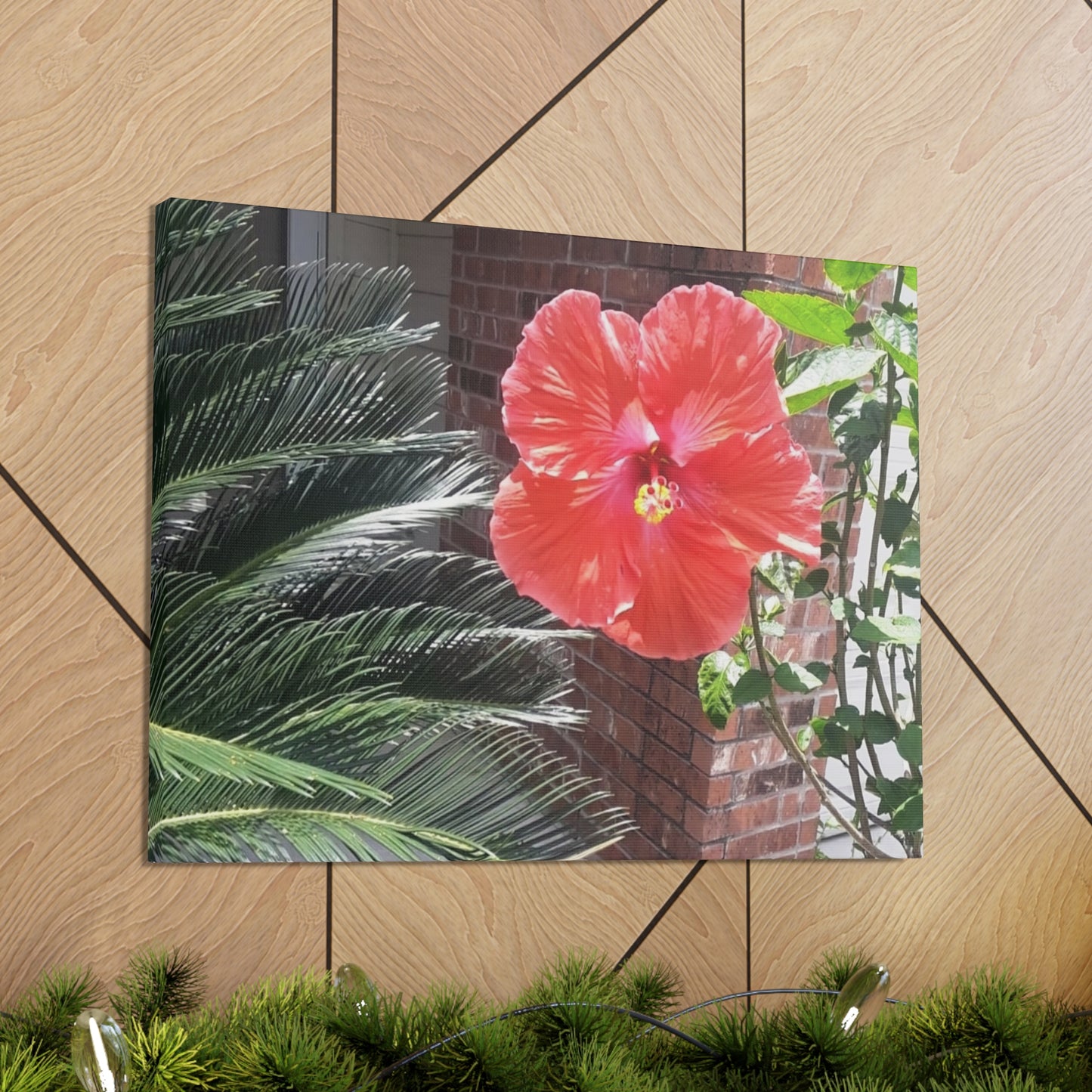 Art Prints & Wall Art, Gallery Canvas with Peach Hibiscus Flower