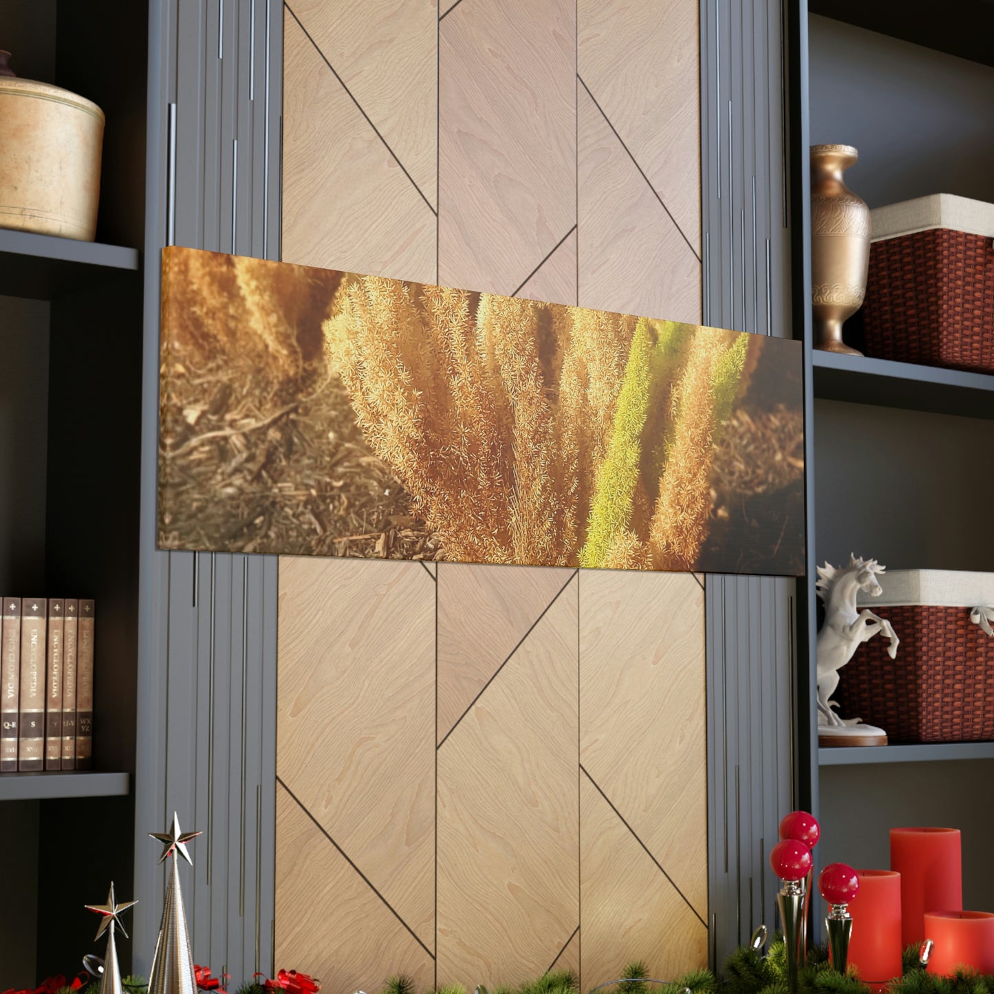 Golden Foxtail Fern | Wall Art Canvas | High Bloom Collection | Life By Ortavia