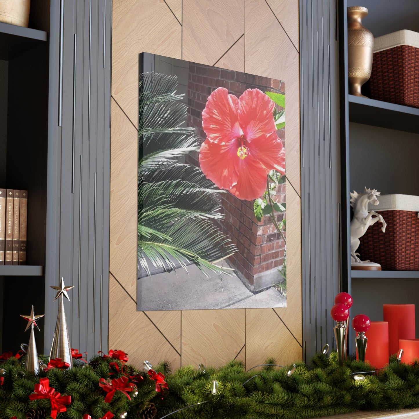 Art Prints & Wall Art, Gallery Canvas with Peach Hibiscus Flower