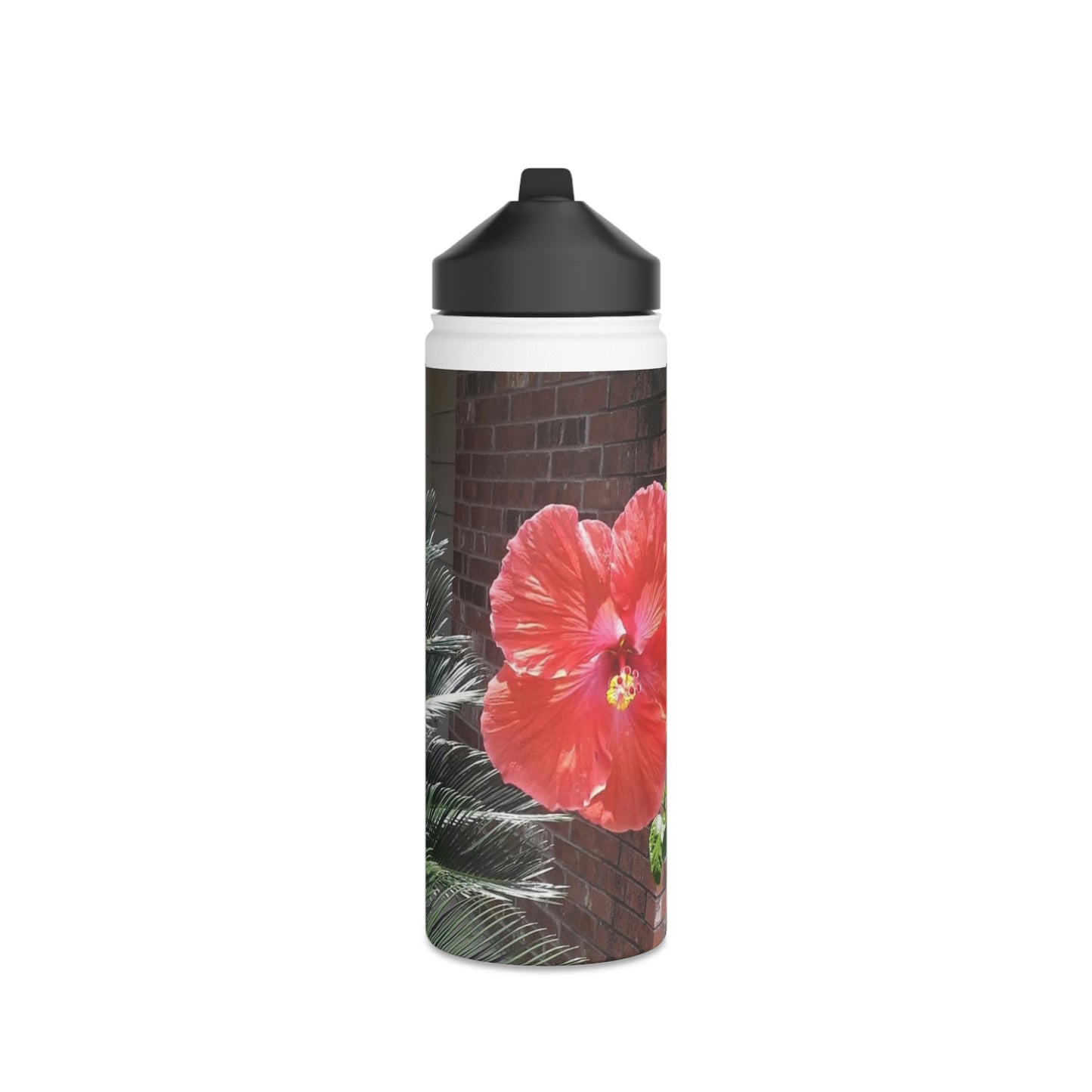 Peach Hibiscus | Stainless Steel Water Bottle, Standard Lid | High Bloom Collection | Life By Ortavia