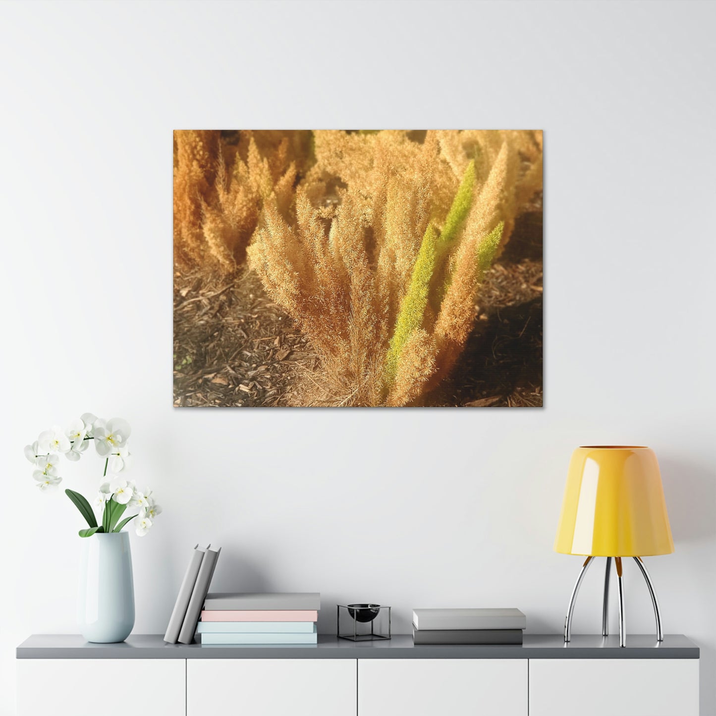 Golden Foxtail Fern | Wall Art Canvas | High Bloom Collection | Life By Ortavia
