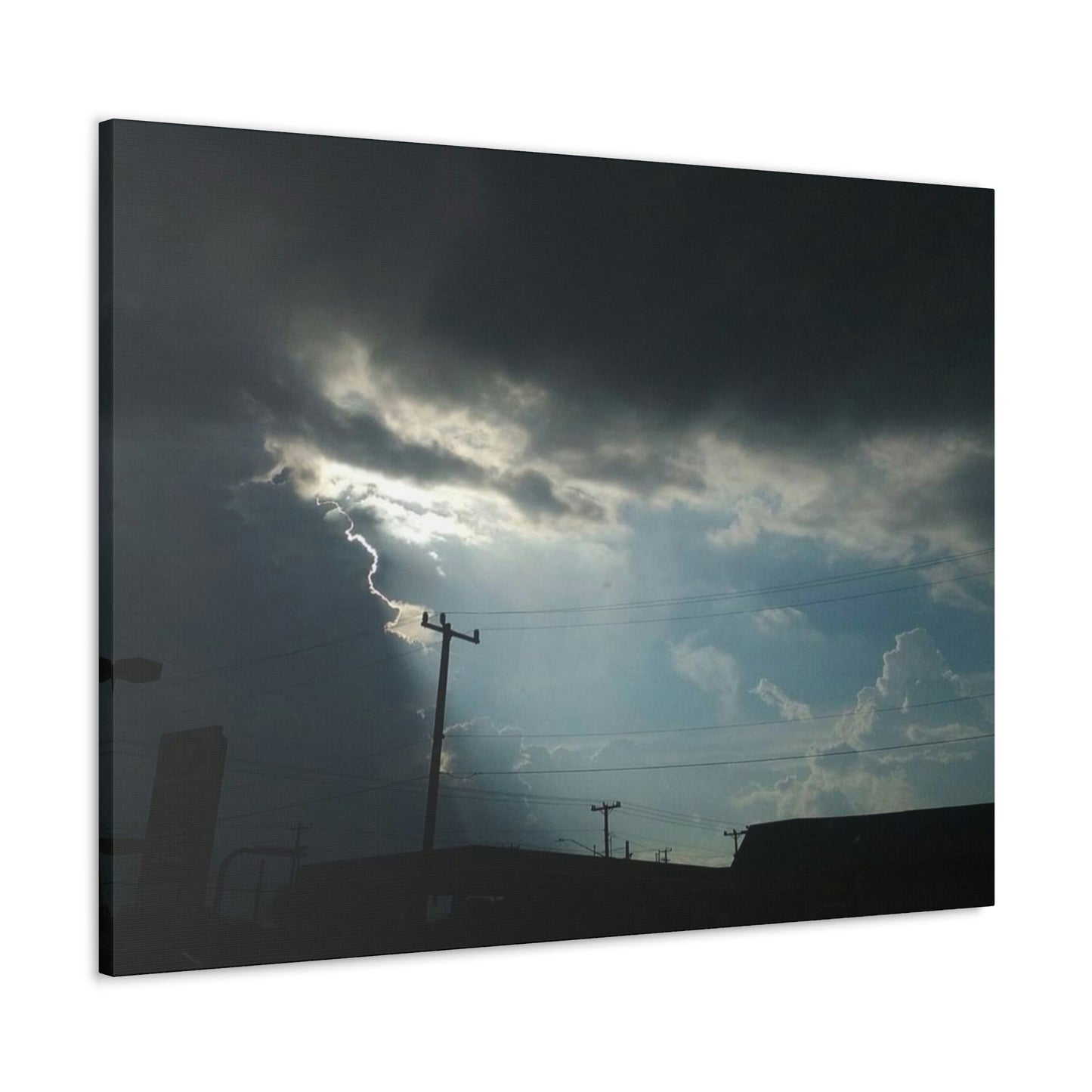 Sun Through Dark Clouds | Wall Art Canvas | Heavens Collection