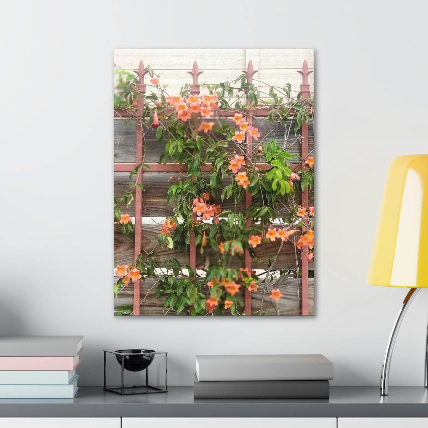 Flowers On A Rugged Fence | Wall Art Canvas | High Bloom Collection | Life By Ortavia